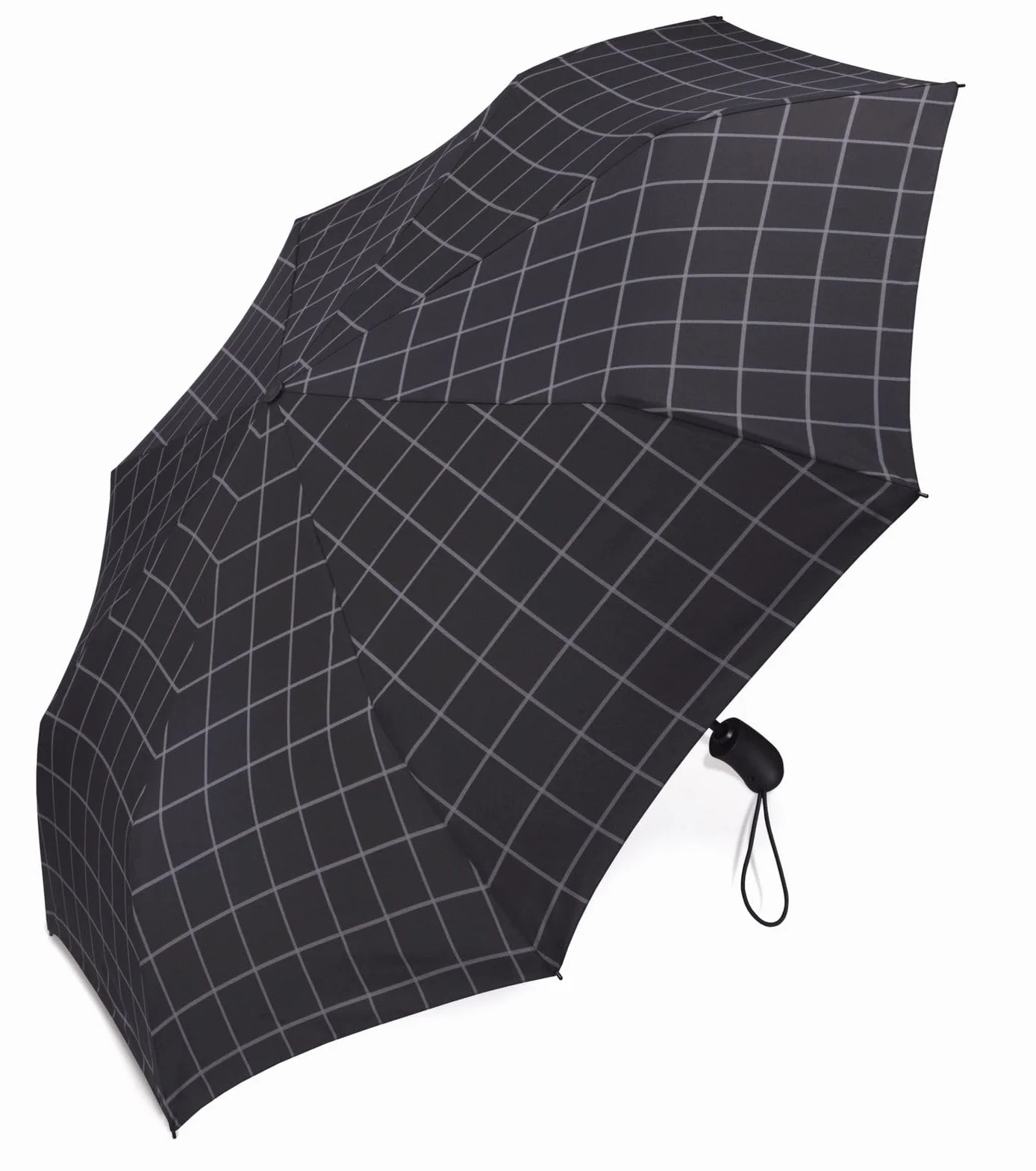 Esprit Męski parasol kieszonkowy Easymatic automatyczne otwieranie i zamykanie Gents, czarny (Check Black), 100 cm