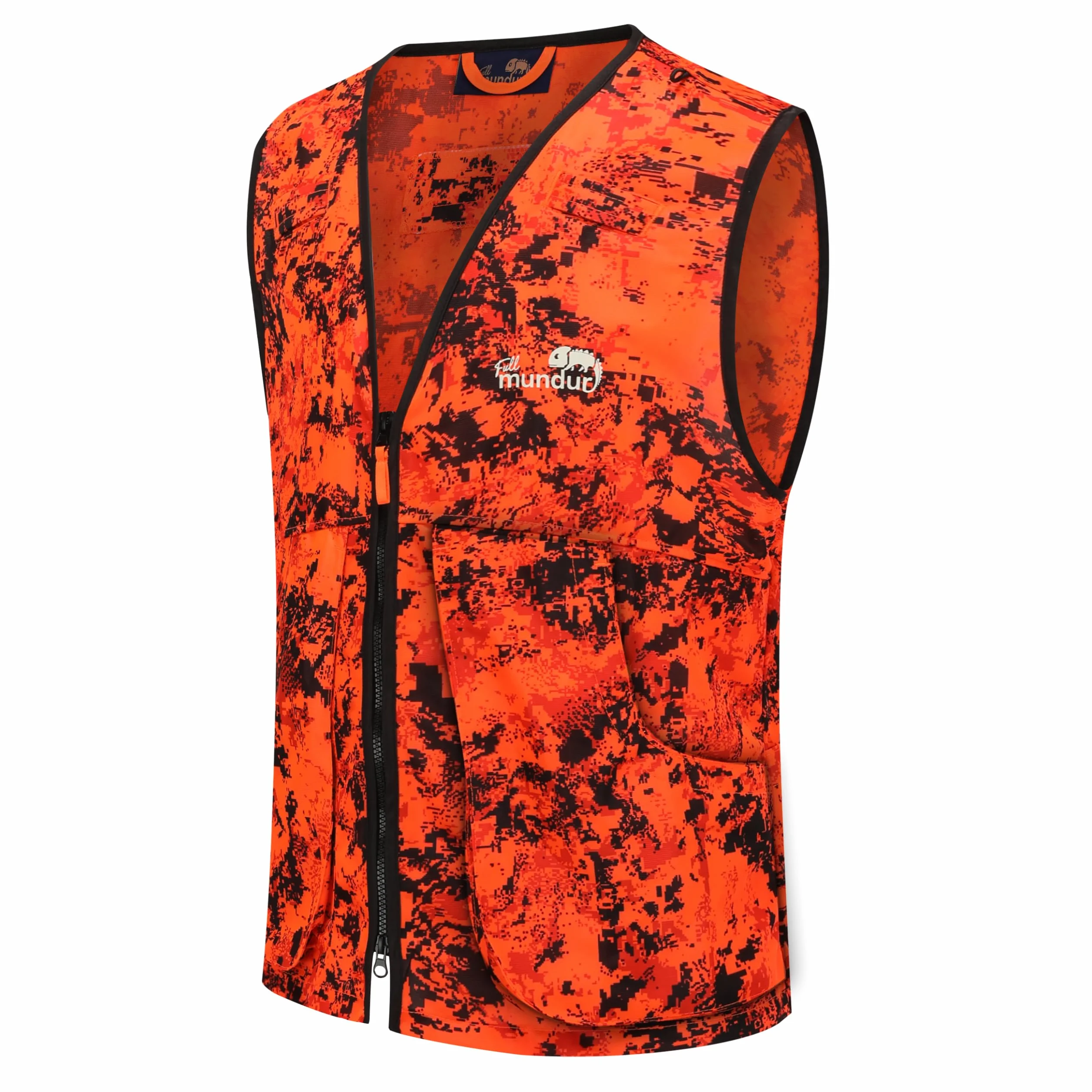 Blaze Camo Orange kamizelka myśliwska, na polowanie, lekka, z wieloma kieszeniami, dla dorosłych, uniseks