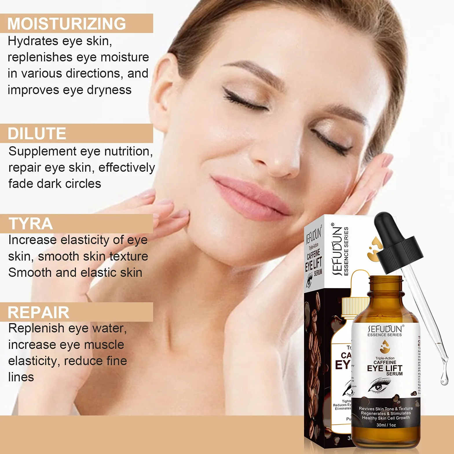 Serum przeciwstarzeniowe z EGCG, witamina C, kwas hialuronowy, kolagen