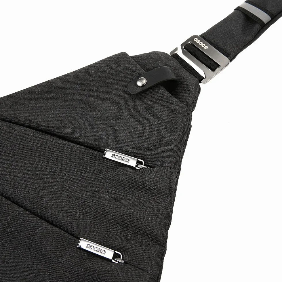 lixada Lekka torba na piersi do uprawiania sportu, aktywności na świeżym powietrzu, w podróży, ochrona przed kradzieżą, torba crossbody, plecak dzienny dla mężczyzn i kobiet