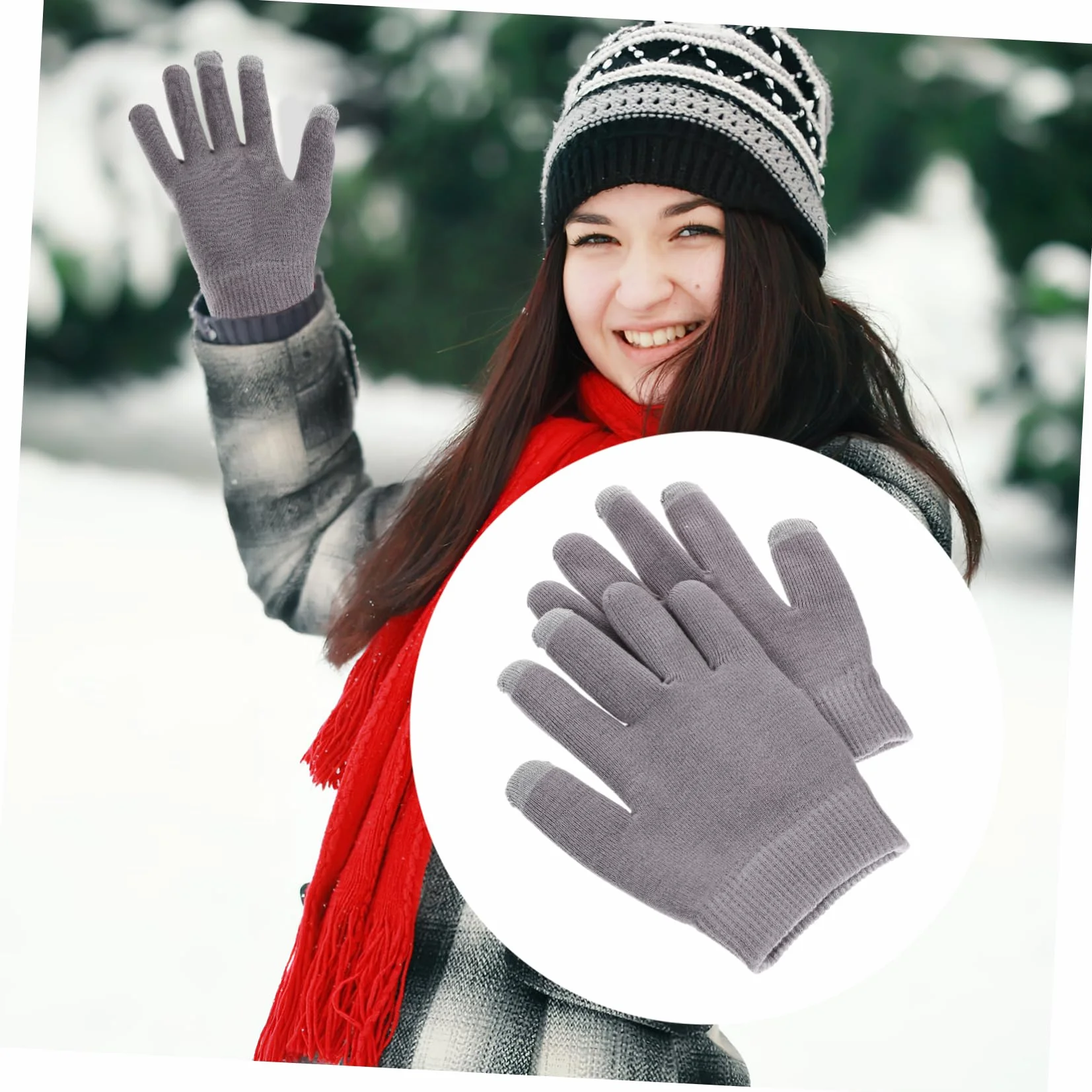 WOONEKY 1para Moisturizing Gel Gloves for Hands Breathable Touchscreen Design Comfortable and Lightweight for Daily Wear and Outdoor Travel Skin-friendly Hydrating Care
