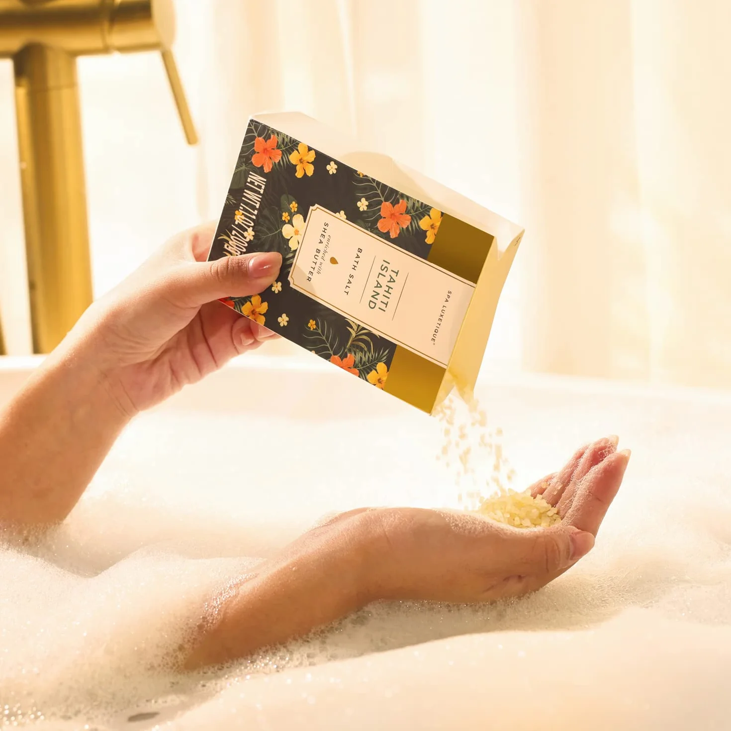 SPA LUXETIQUE Zestaw prezentów dla kobiet Tahiti Bath 12 szt oliwa eteryczna masło do ciała kąpiel bąbelkowa