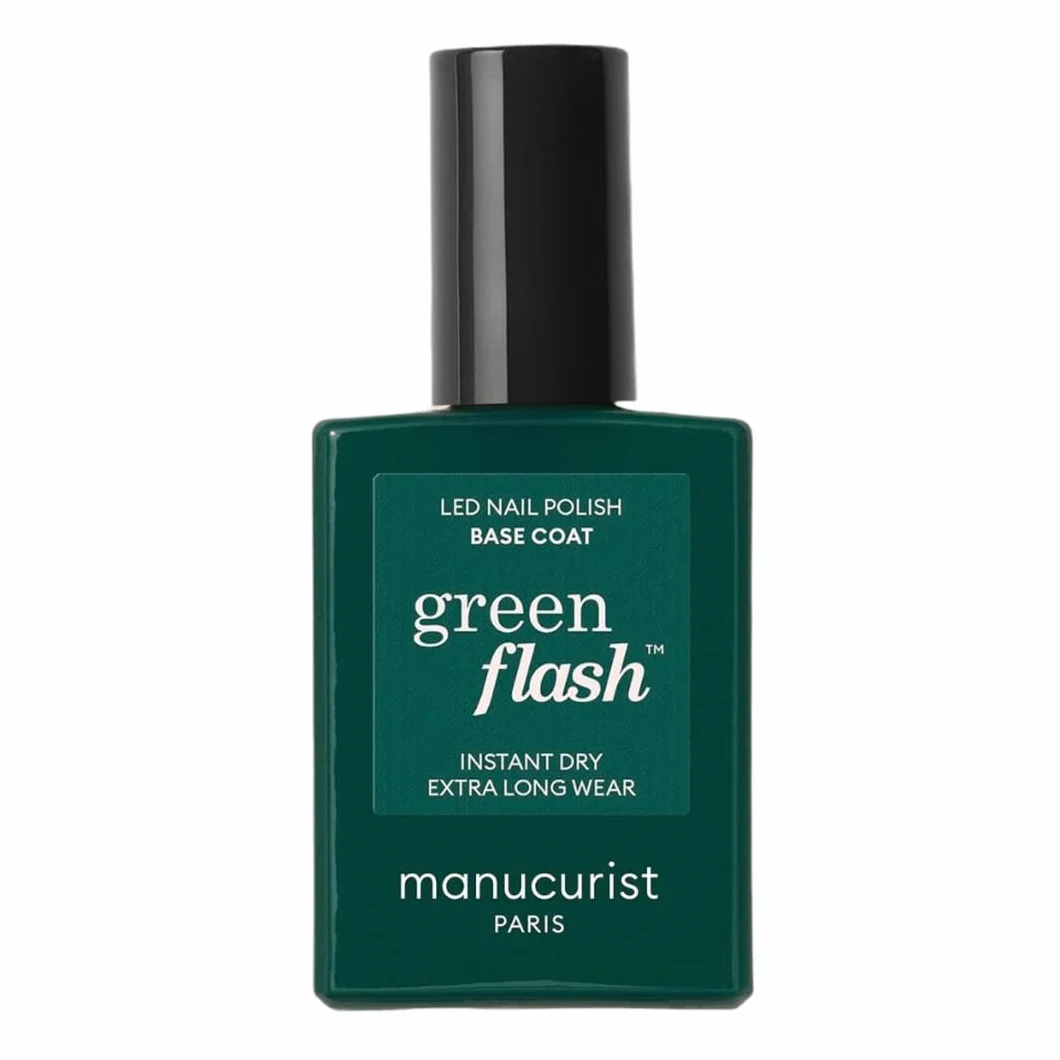 Manucurist Coat Base Green Flash Półtrwała podstawa lakieru 12-wolna 84% składników biopochwowych Butelka 15 ml
