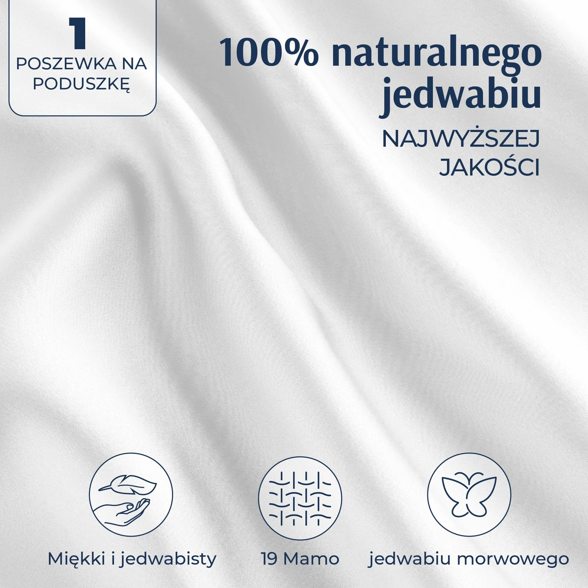 Dreamzie Jedwabna poszewka na poduszkę, Na Poduszkę, dwustronna, 100% jedwab morwowy,19 momme, Öko-Tex®, jedwabna dla skóry i włosów, przeciw starzeniu się, przeciw pluskwom