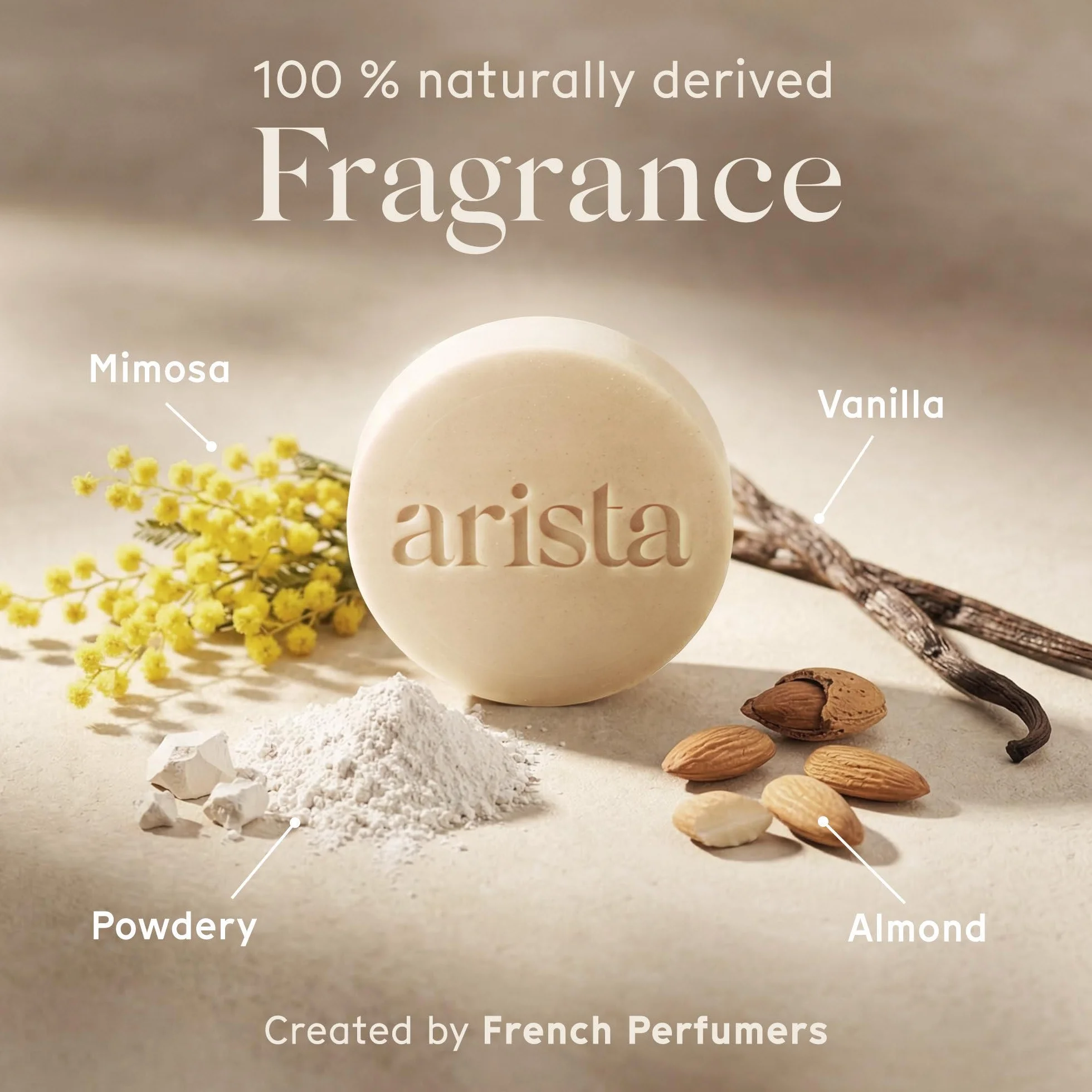 Arista Normal Hair Shampoo Bar | Bezsiarczanowy, Shikakai i olejek arganowy, stały szampon | Ekologiczny, wegański
