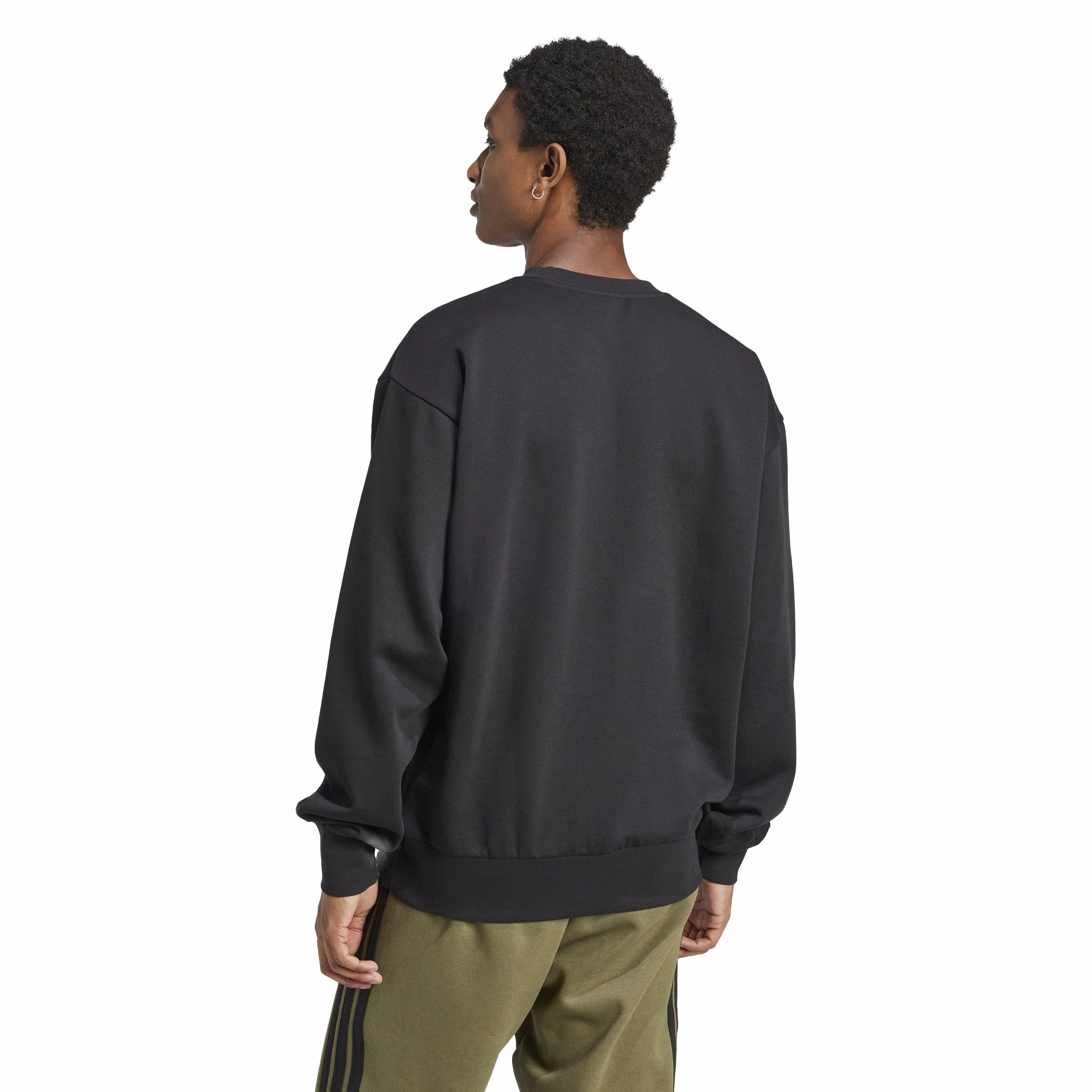 adidas Mężczyźni ESSENTIALS FEELCOZY FLEECE SWEATSHIRT, black/white, L