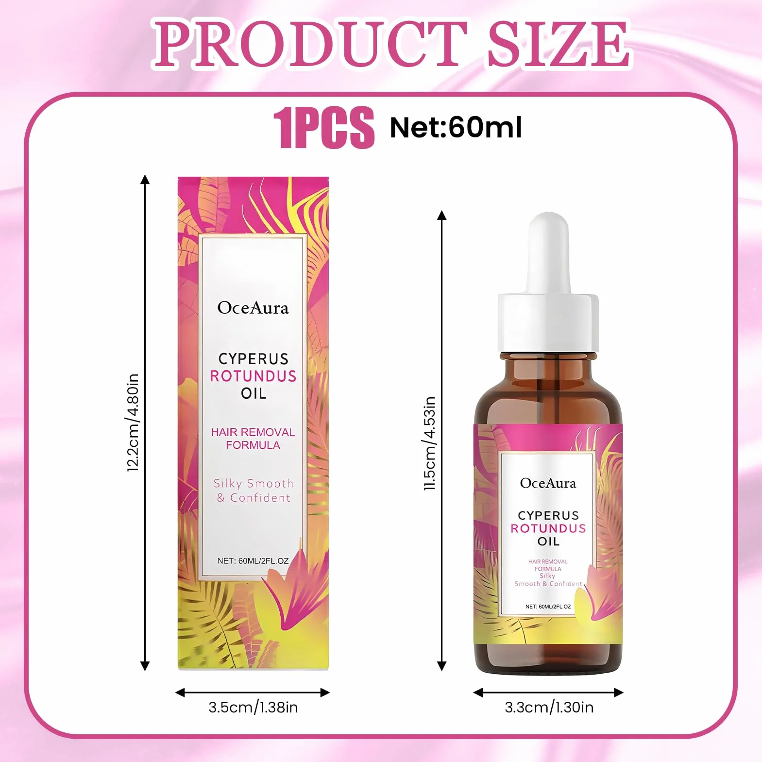 Cyperus Rotundus olejek do depilacji, 60 ml, Pure Cyperu, serum do skóry, redukuje niechciane włosy, nawilżenie i łagodzenie porów CyperusOil & Shrinks, wszystkie rodzaje skóry