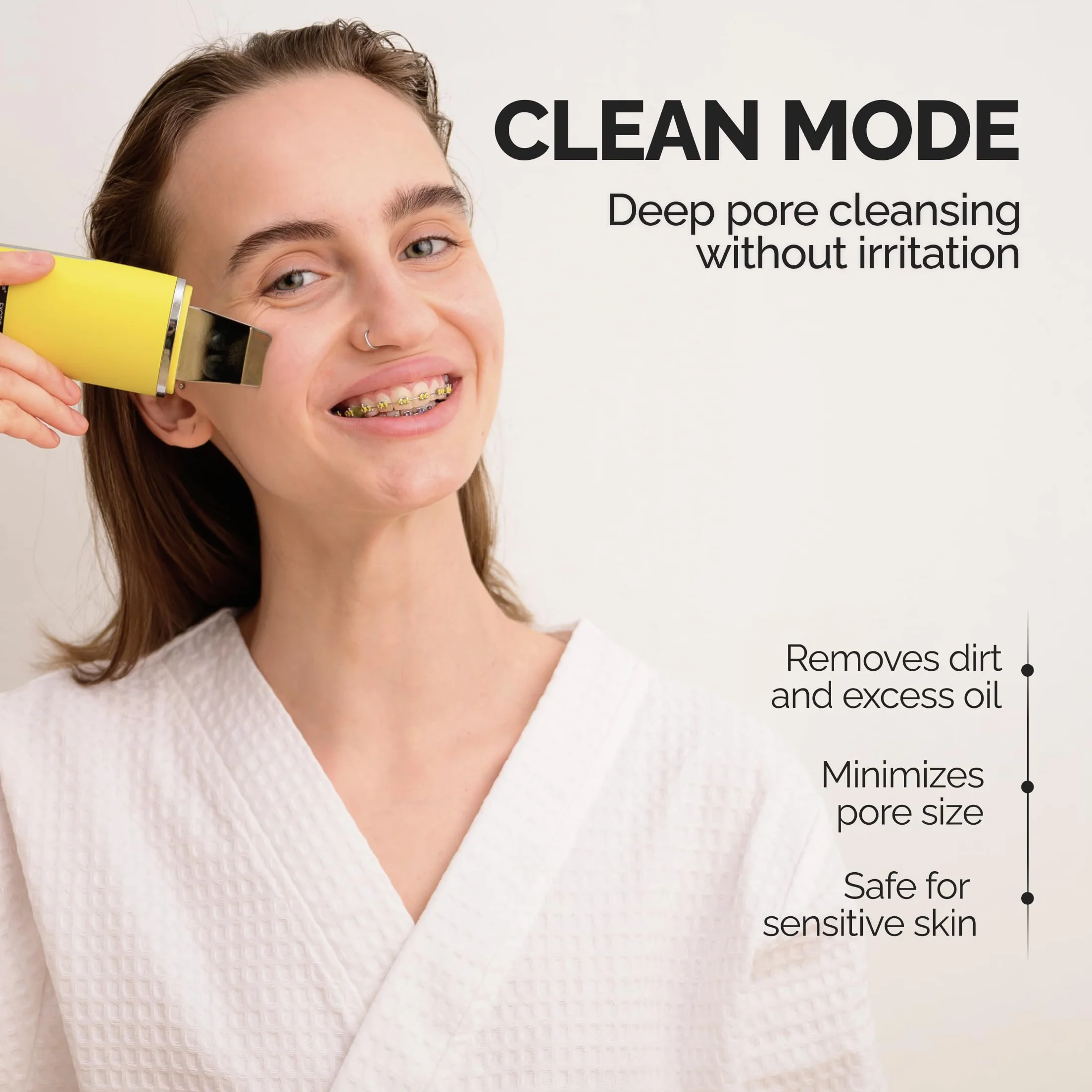 GESS Exotic: 7-w-1 Ultradźwiękowy Peeling Twarzy do Oczyszczania, Peeling Ultradźwiękowy do Zmarszczek i Oczyszczania Porów, pielęgnacja skóry, głębokie oczyszczenie, profesjonalna pielęgnacja w Domu