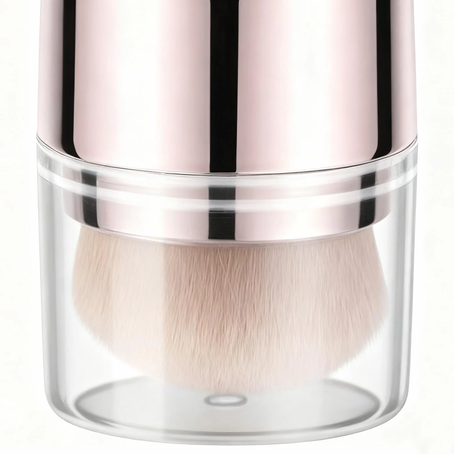 Make Up Brushes - 4 in 1 Retractable Double-Ended Applicator for Eye Lip Face | Soft Synthetic Bristles with Portable Design, Makeup Brush for Blush Powder Eyeshadow and Foundation, Man-Made Fiber