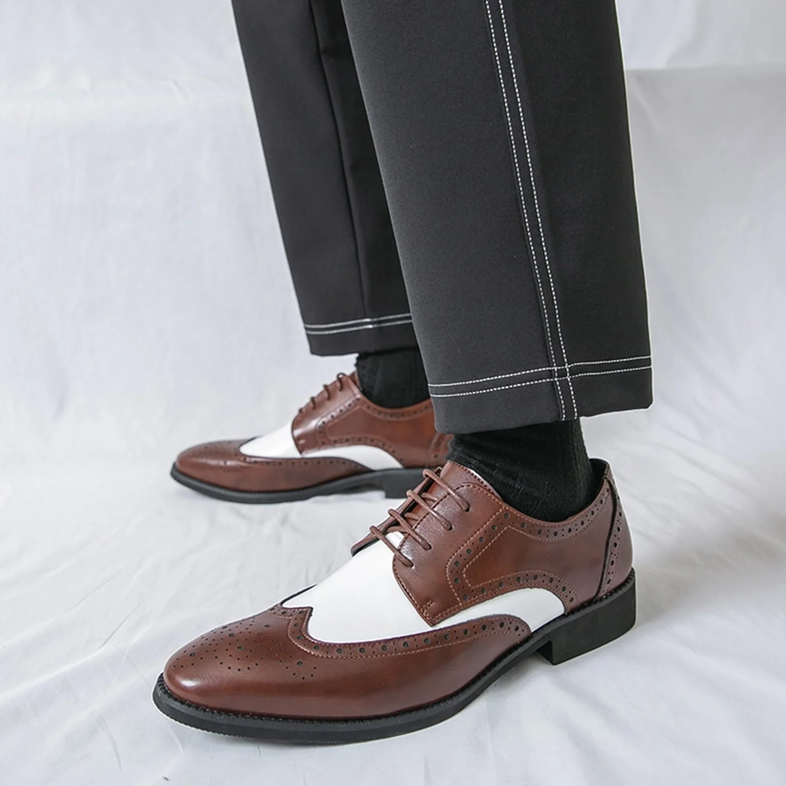 Męska sukienka sznurowane półbuty Fashion Business Oxford buty