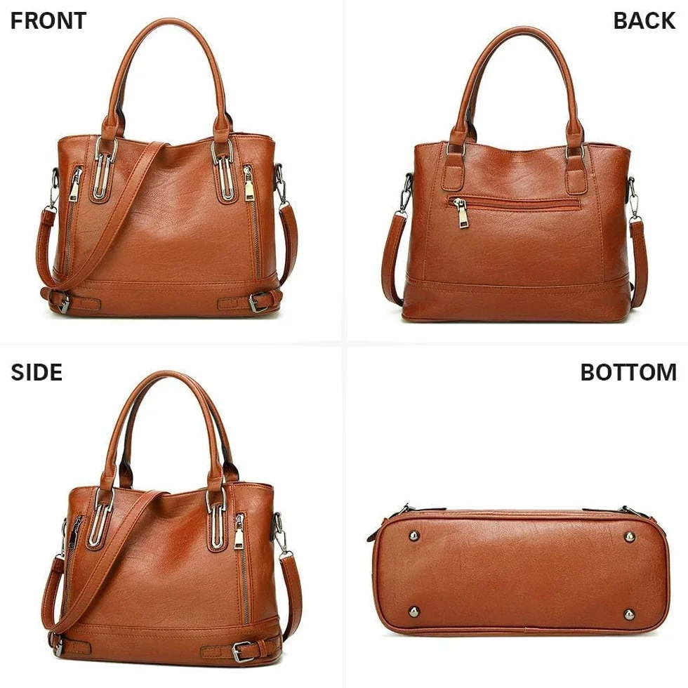 VINBAGGE Damska torba na ramię duża elegancka torba na ramię torba na zakupy torba na ramię torba z wieloma kieszeniami do szkoły, pracy, na zakupy, w podróż, do codziennego użytku