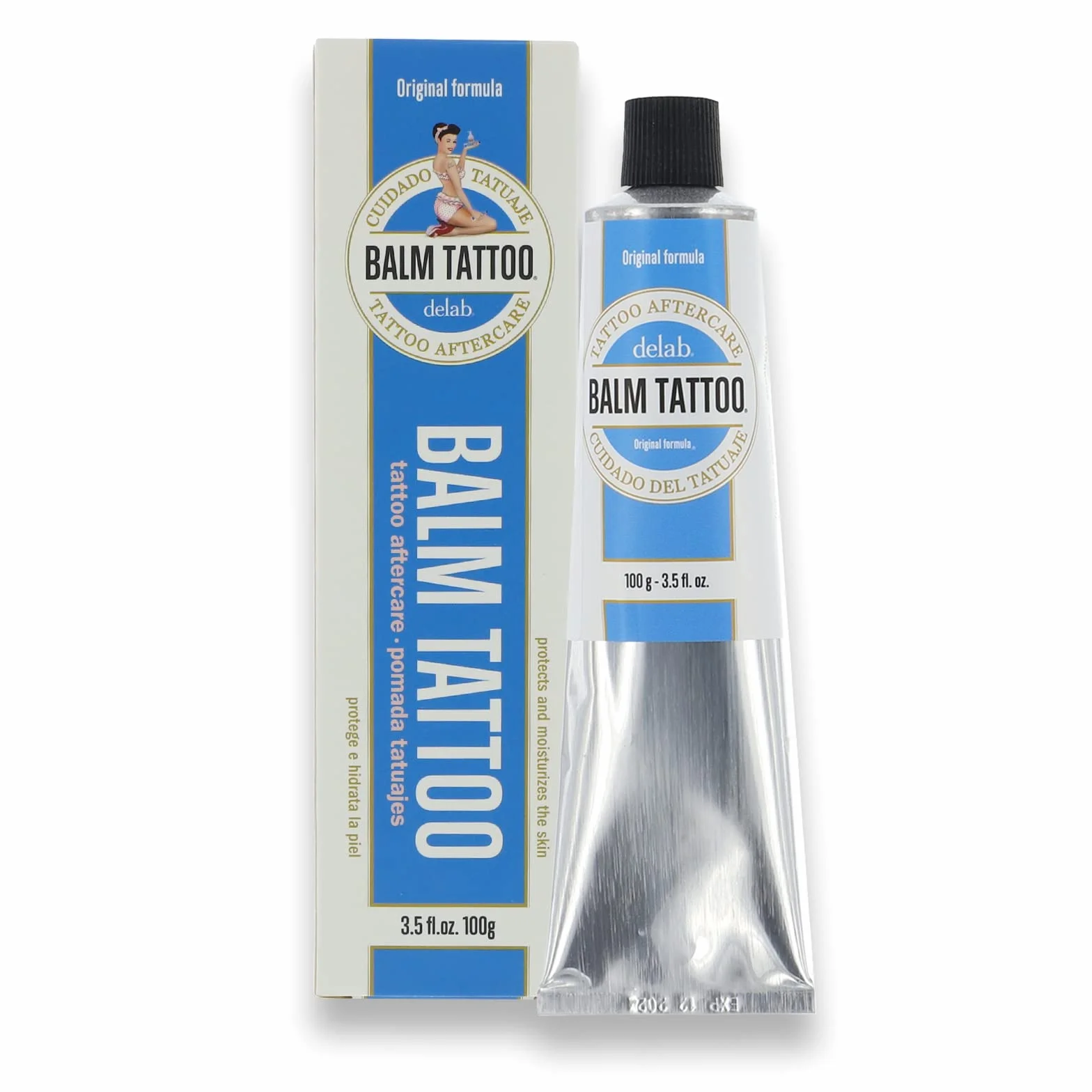Balm Tattoo Oryginalny krem do tatuażu 100 g - Linia szybkiego wchłaniania Aftercare - Ułatwia gojenie się tatuażu i gojenie się tatuażu - Wspomaga wyraźne rezultaty