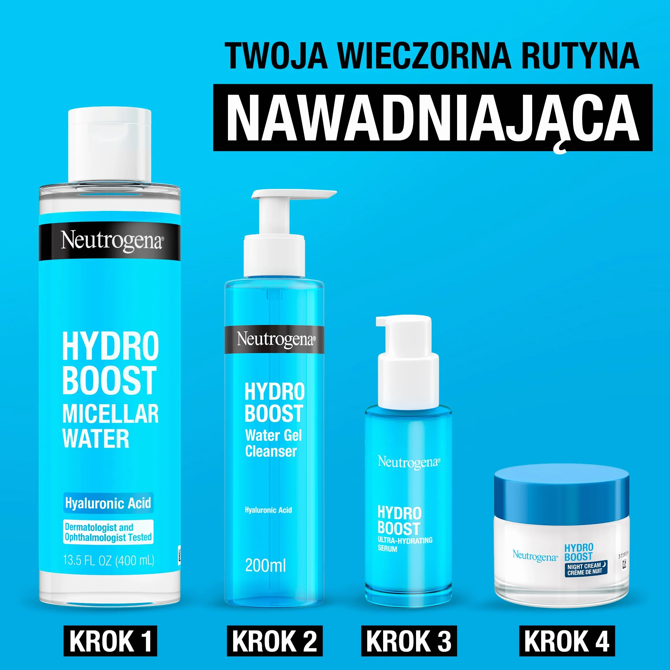 NEUTROGENA® Hydro Boost® Water Gel Nawadniający żel 50ml. Nawadniający żel do cery normalnej i mieszanej, nawilża skórę i wzmacnia jej barierę ochronną. Beztłuszczowa formuła, nie zatyka porów.