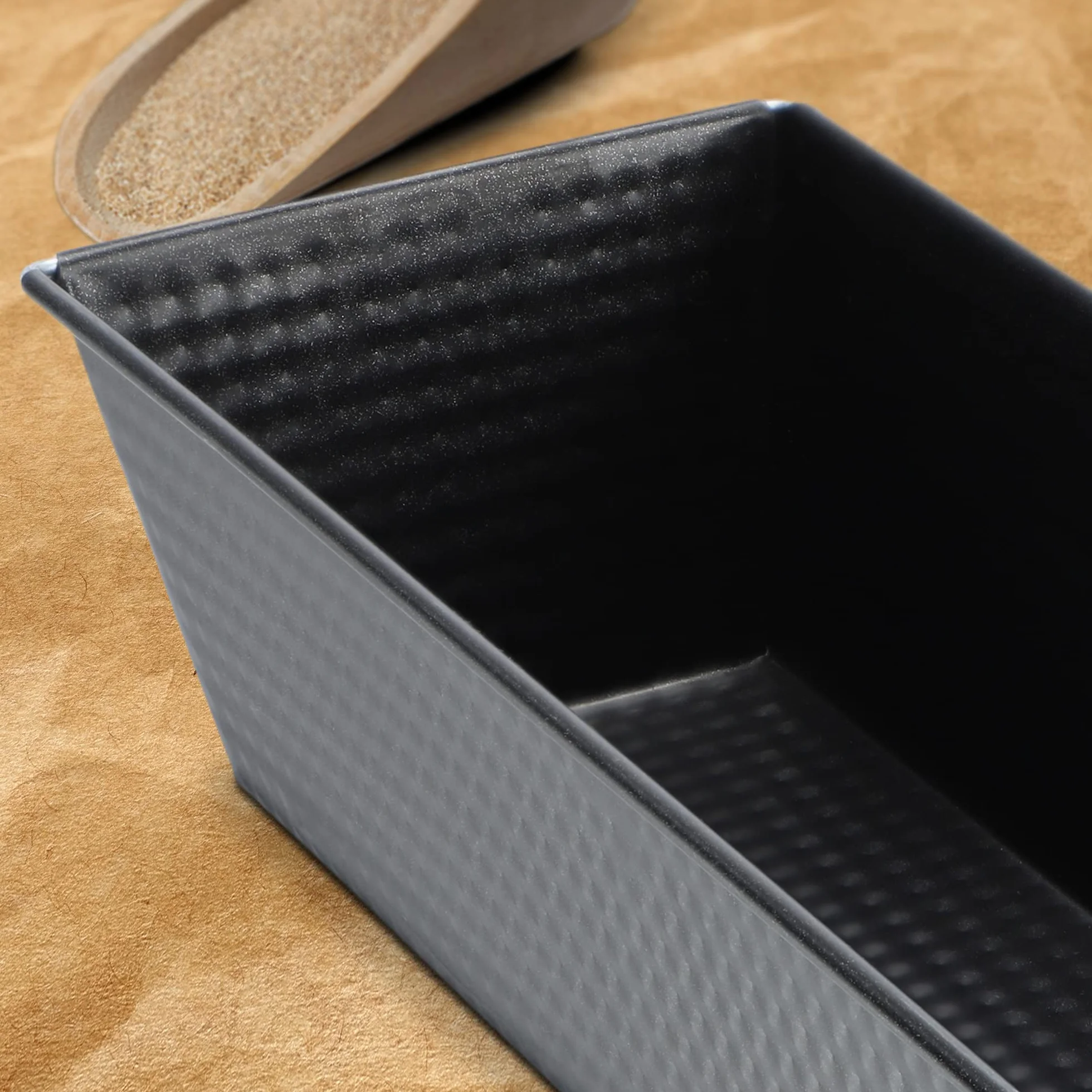 KADAX Keksówka prostokątna 35x12cm czarna, powłoka nieprzywierająca, równomierne nagrzewanie, do pieczenia chleba, keksów i pasztetów