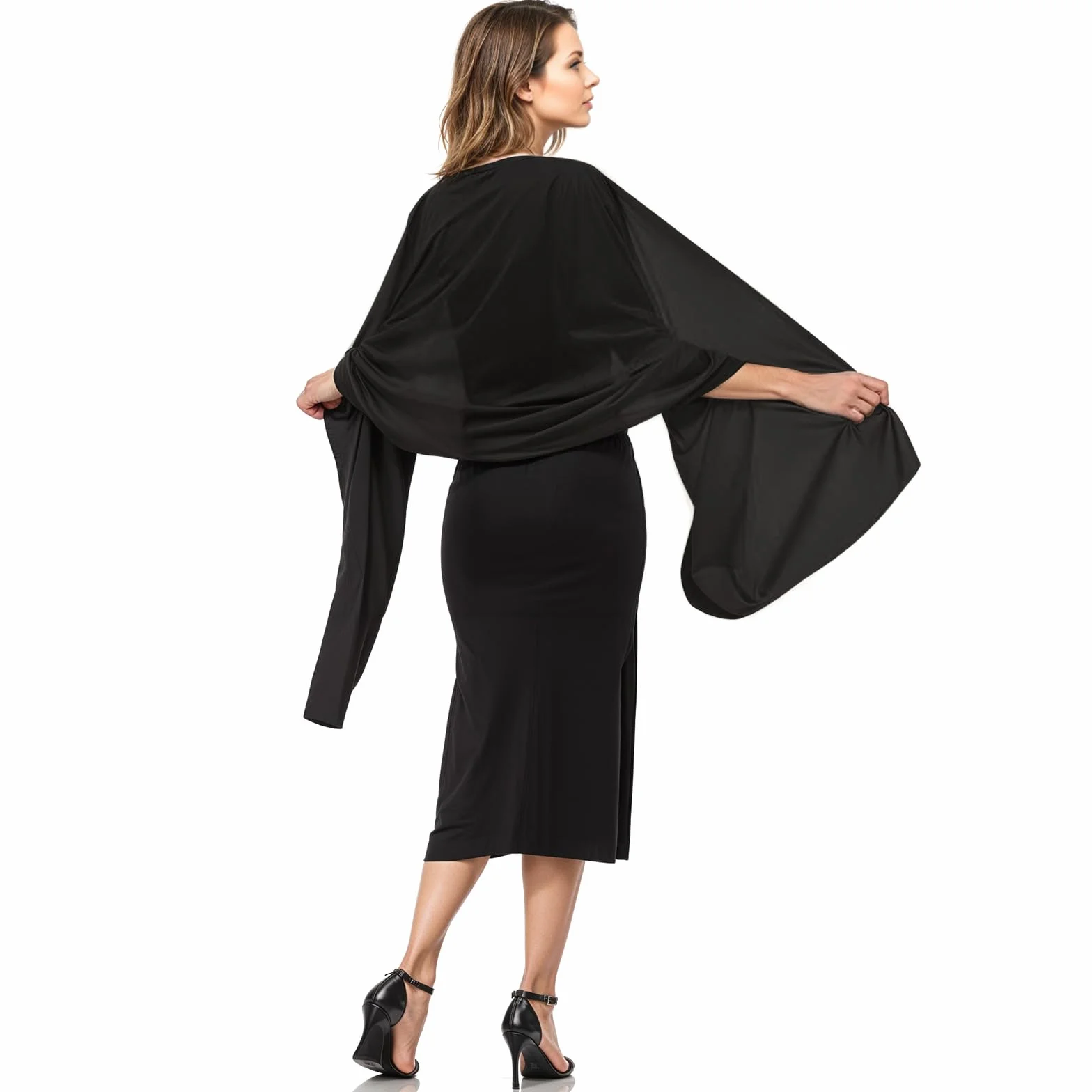 oruola Formalny szal, szyfonowy szal, czarny szal dla kobiet, eleganckie szale i chusty na wieczór, 180 x 60 cm przezroczysty szal, czarne szale i chusty na suknie wieczorowe, eleganckie szale do