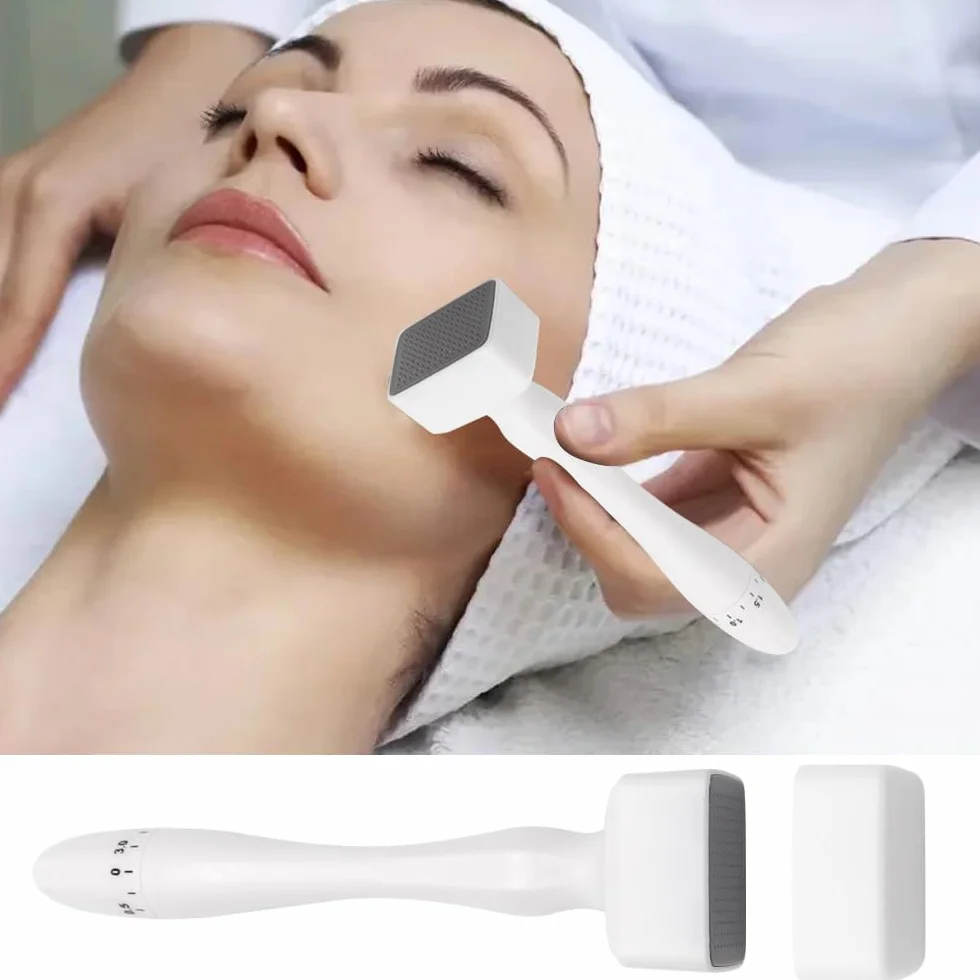 Aoyswuz Derma Stamp Microneedle Regulowany wałek do skóry 140 tytanowych igły