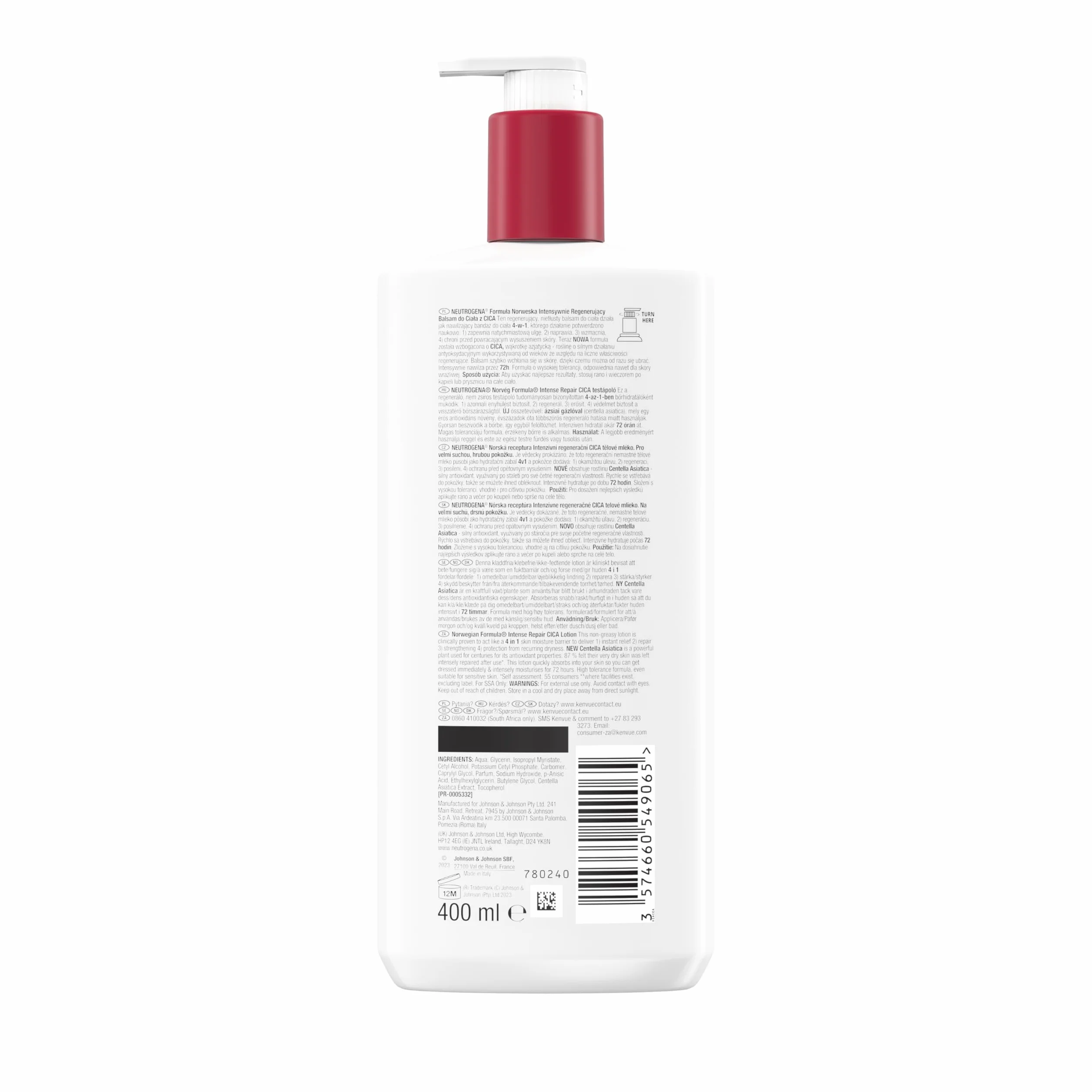 Neutrogena Formuła Norweska Intensywnie Regenerujący Balsam do Ciała z CICA 400ml