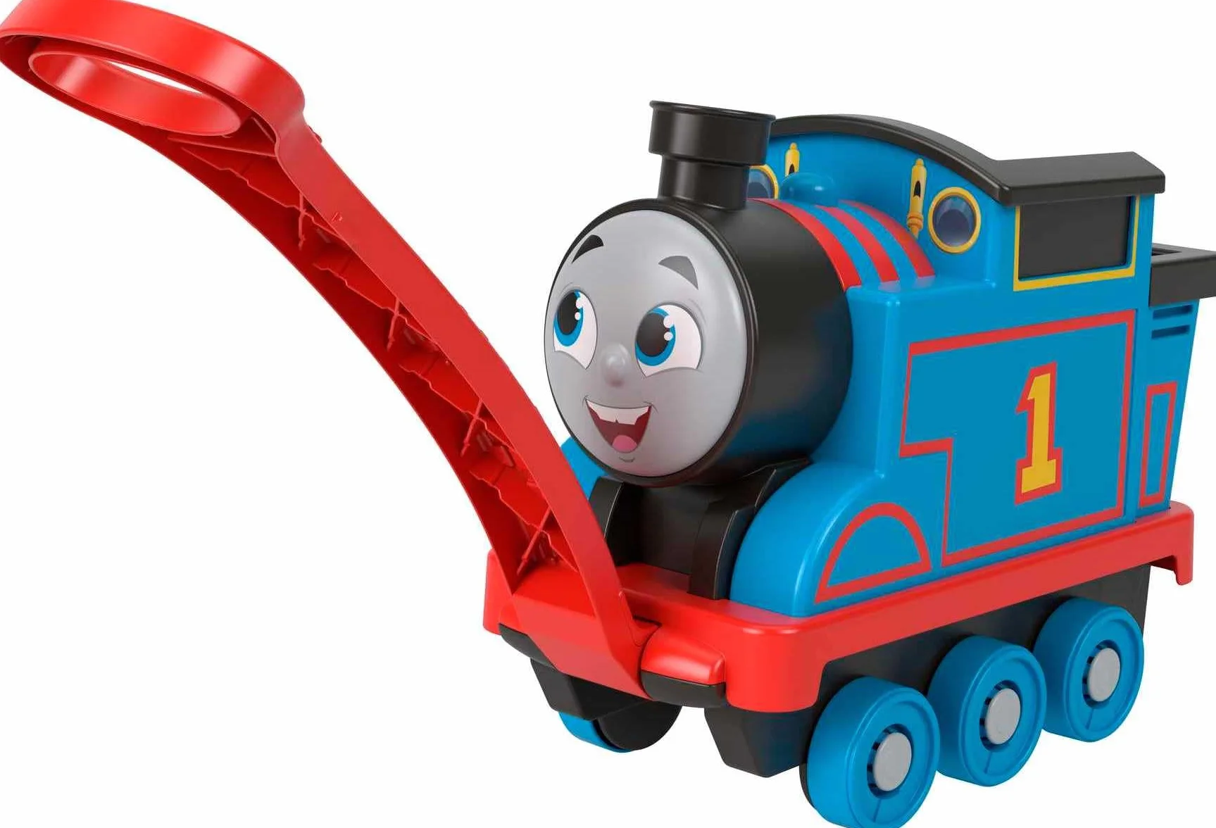 Fisher-Price Tomek i Przyjaciele Duży Przyjaciel Tomek do ciągnięcia Lokomotywa z miejscem do przechowywania, dla dzieci od 2 roku życia, HHN32
