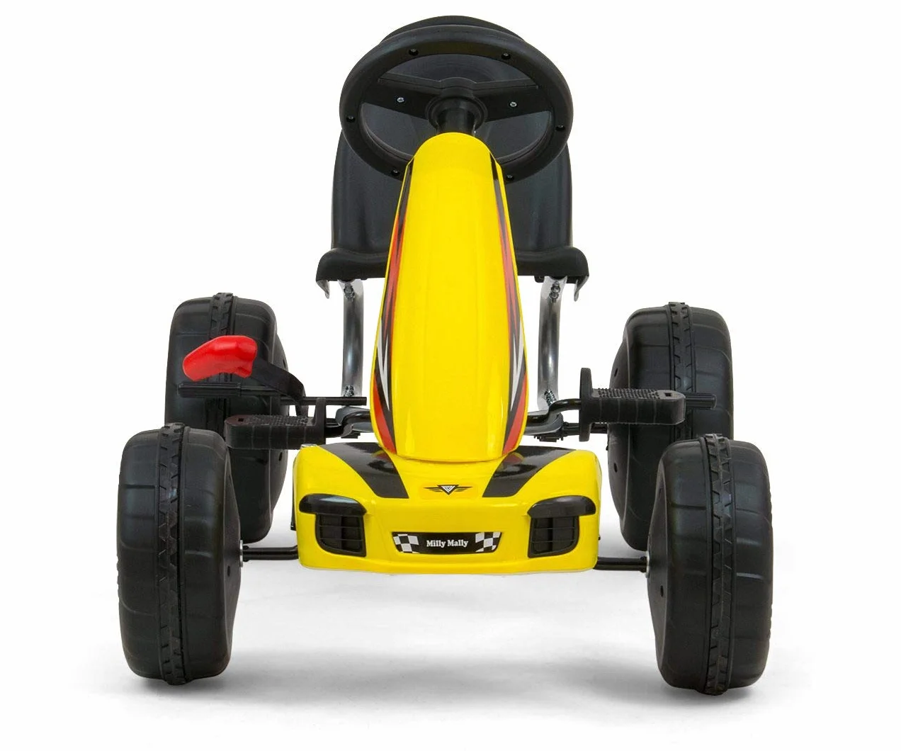 Milly Mally Viper White gokart pedałowy dla dzieci do 30 kg z hamulcem ręcznym