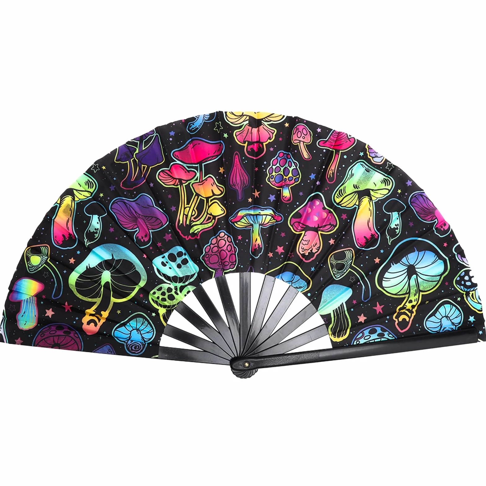 UV Glow Rave Składany wachlarz Rave Składany wachlarz Ręczny wachlarz Duży wachlarz Rave Clack do tańca, drag queen, imprez, festiwali muzycznych, festiwali, występów, karnawałów