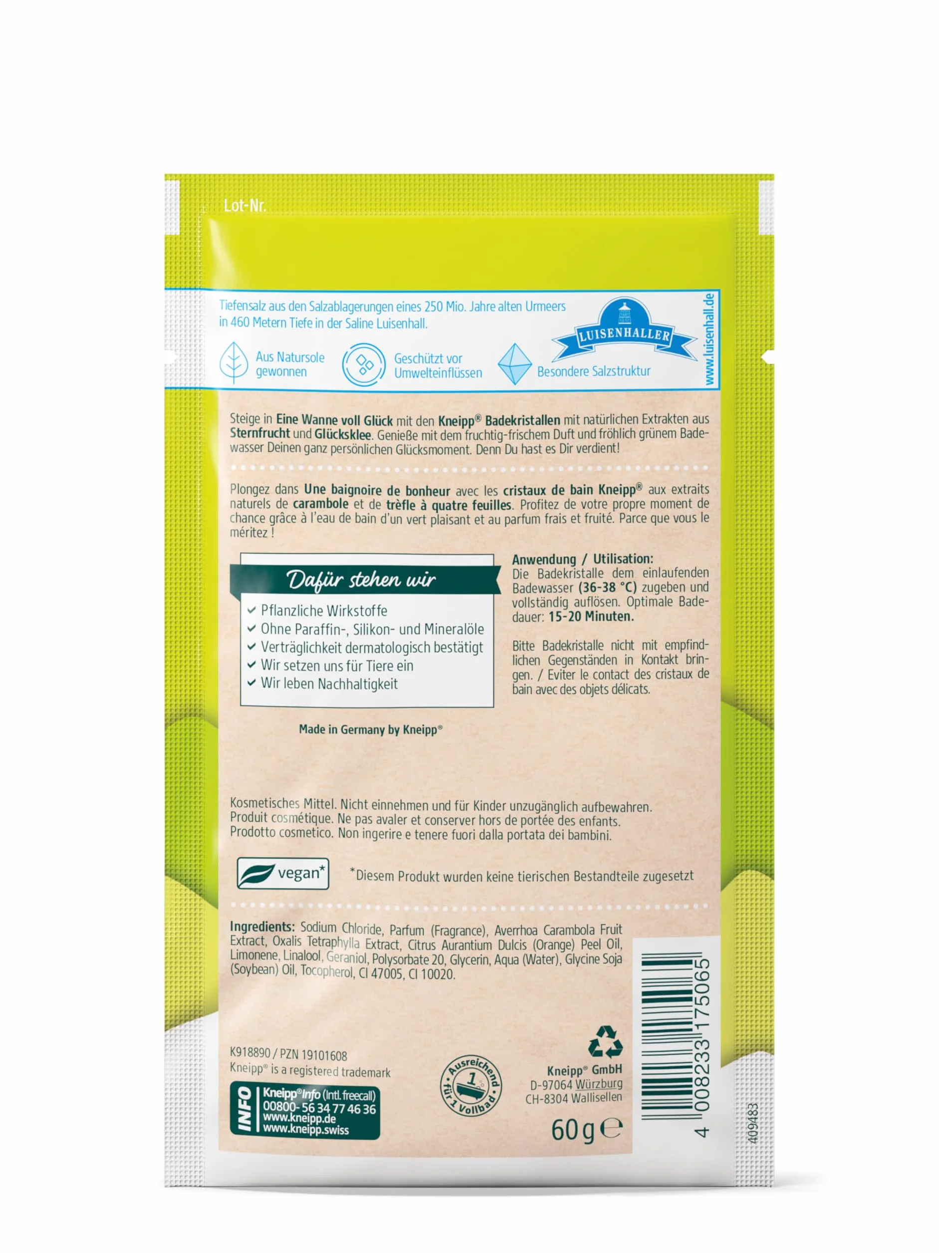 Kneipp Kryształy Kąpielowe, Wielokolorowy, 60 g