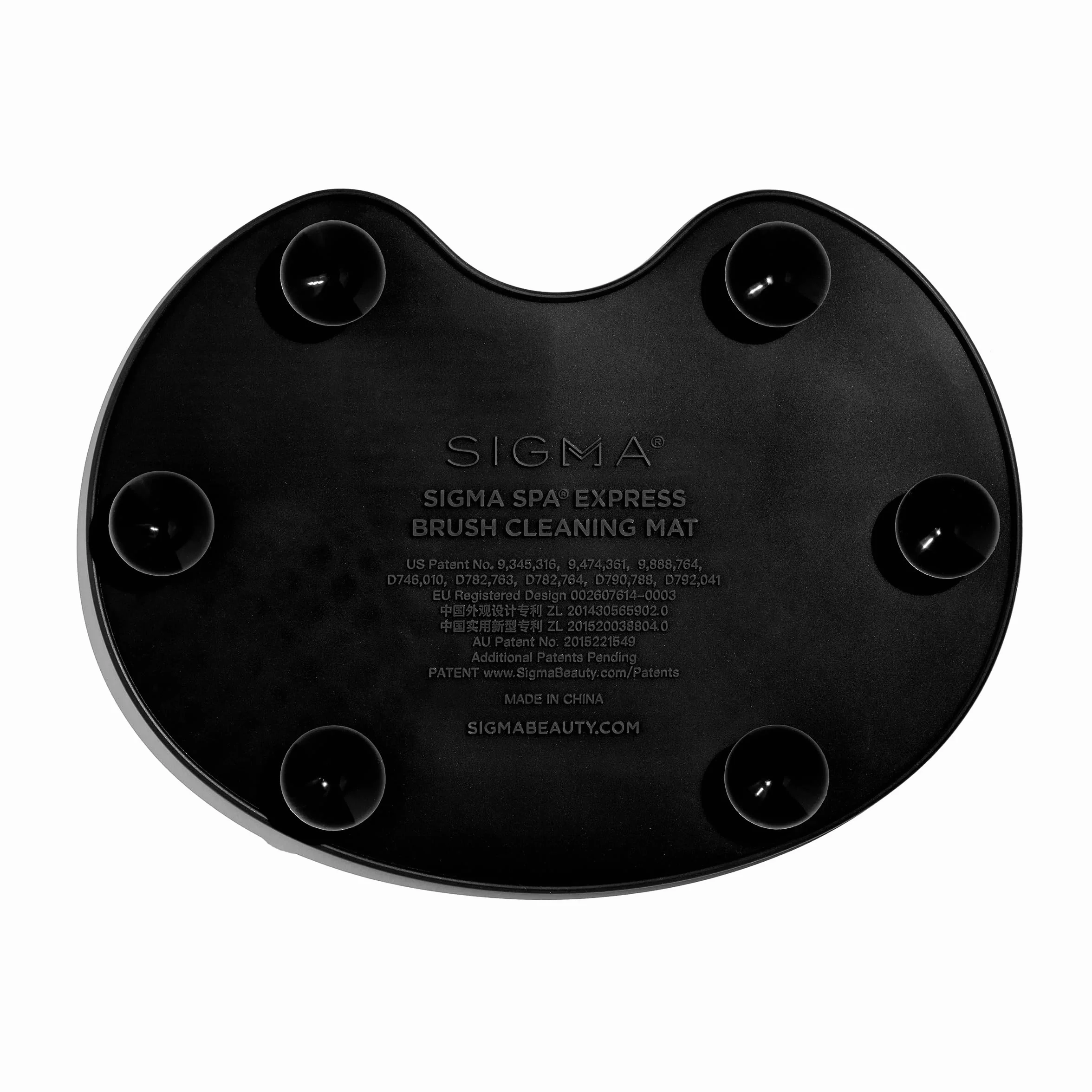 Sigma Beauty Spa® Express Mata Do Czyszczenia Pędzli Do Makijażu - ŚRodek Do Czyszczenia Mat Silikonowych, Z Przyssawkami, Wiele Tekstur Do Różnych Pędzli, Podkładka Do Czyszczenia, Przenośna - Czarna