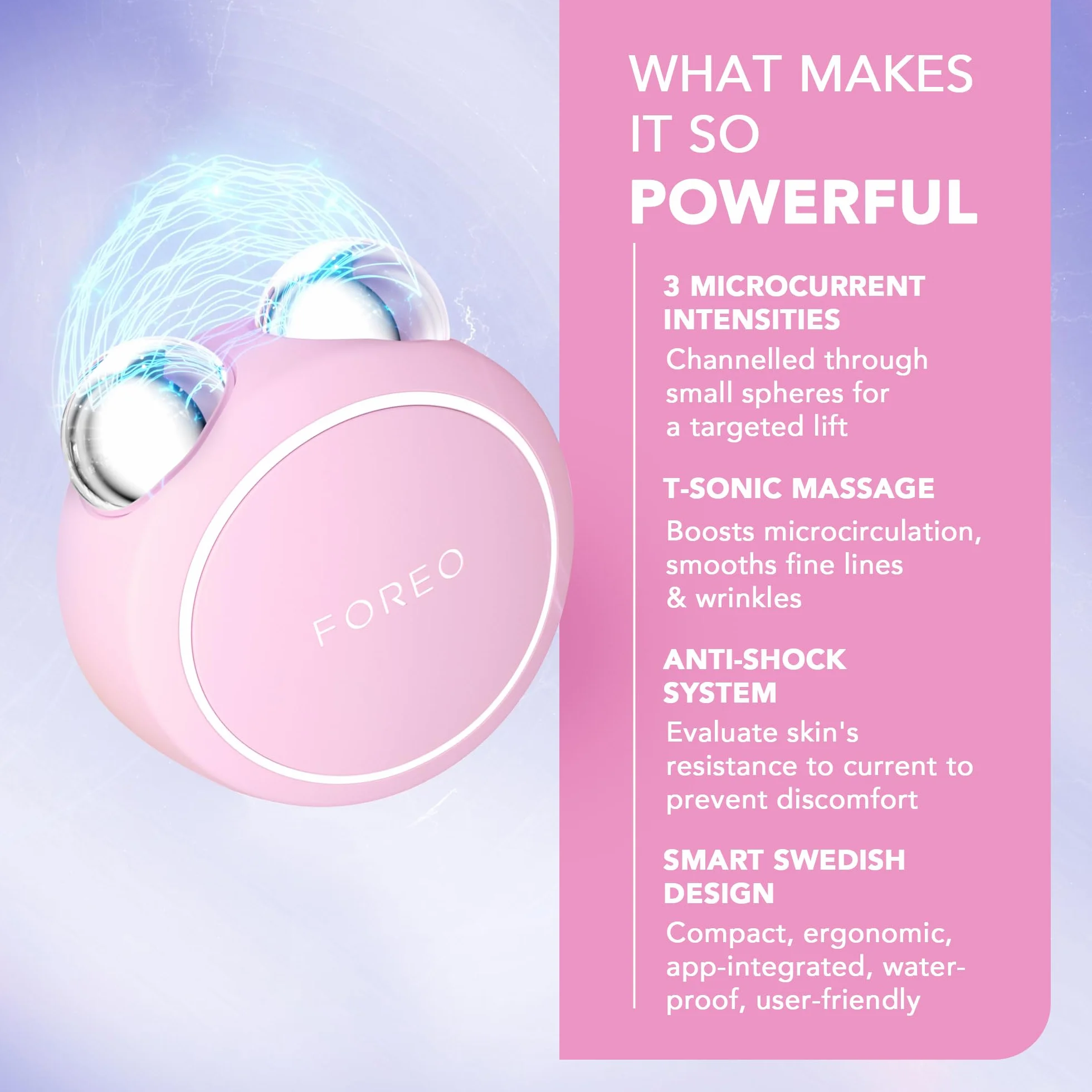 Foreo Bear Mini Urządzenie do Liftingu Twarzy, Różowy, 62 g