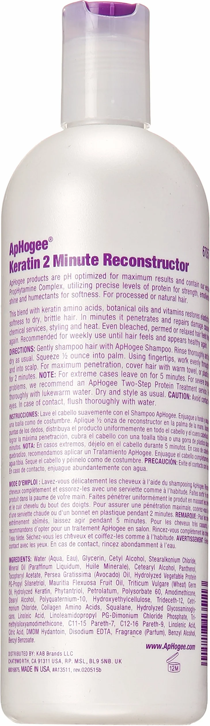 Aphogee Keratin 2 Min. Reconstructor 16 Oz