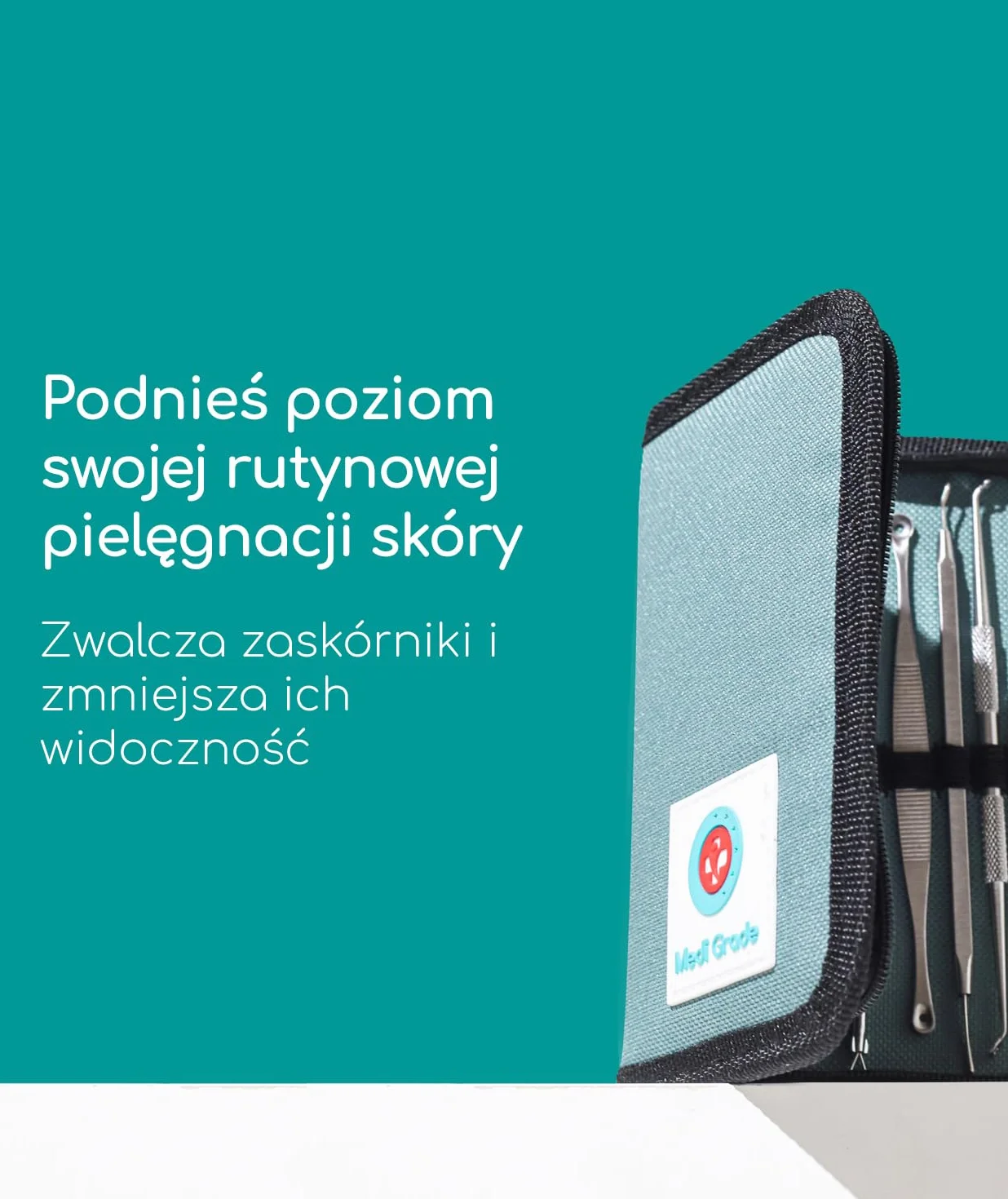 Zestaw do Usuwania Zaskórników 7 Szt., Medi Grade Zestaw do Wyciskania Pryszczy ze Stali Nierdzewnej, Przyrząd do Usuwania Zaskórników, Wągrów, Pryszczy i Więcej, Zestaw do Oczyszczania Twarzy