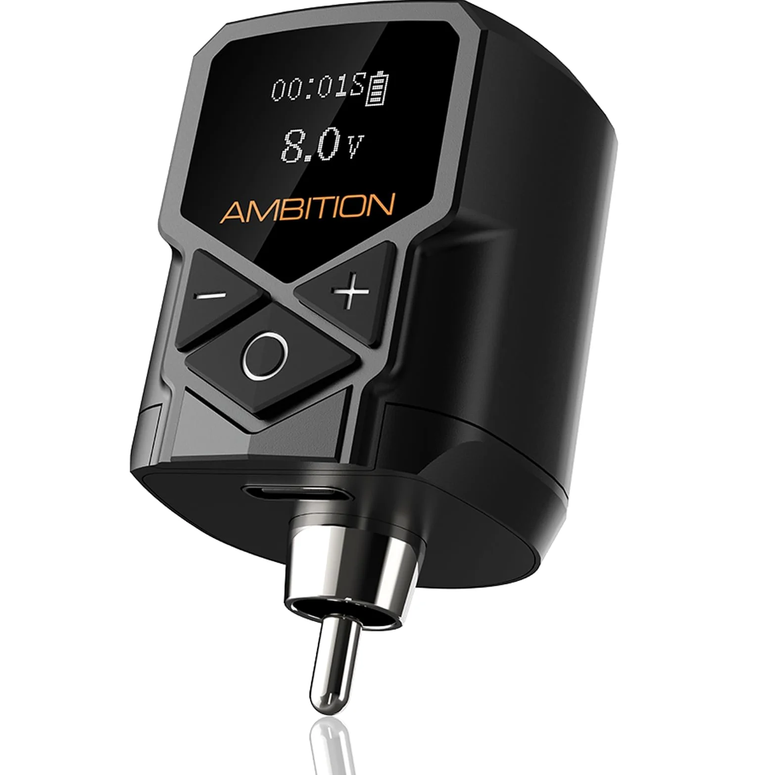 Zasilacz do tatuażu - Ambition Kuark Mini Bezprzewodowy przenośny akumulator litowy RCA Tattoo 1800 mAh z cyfrowym wyświetlaczem LED do rotacyjnej maszynki do tatuażu