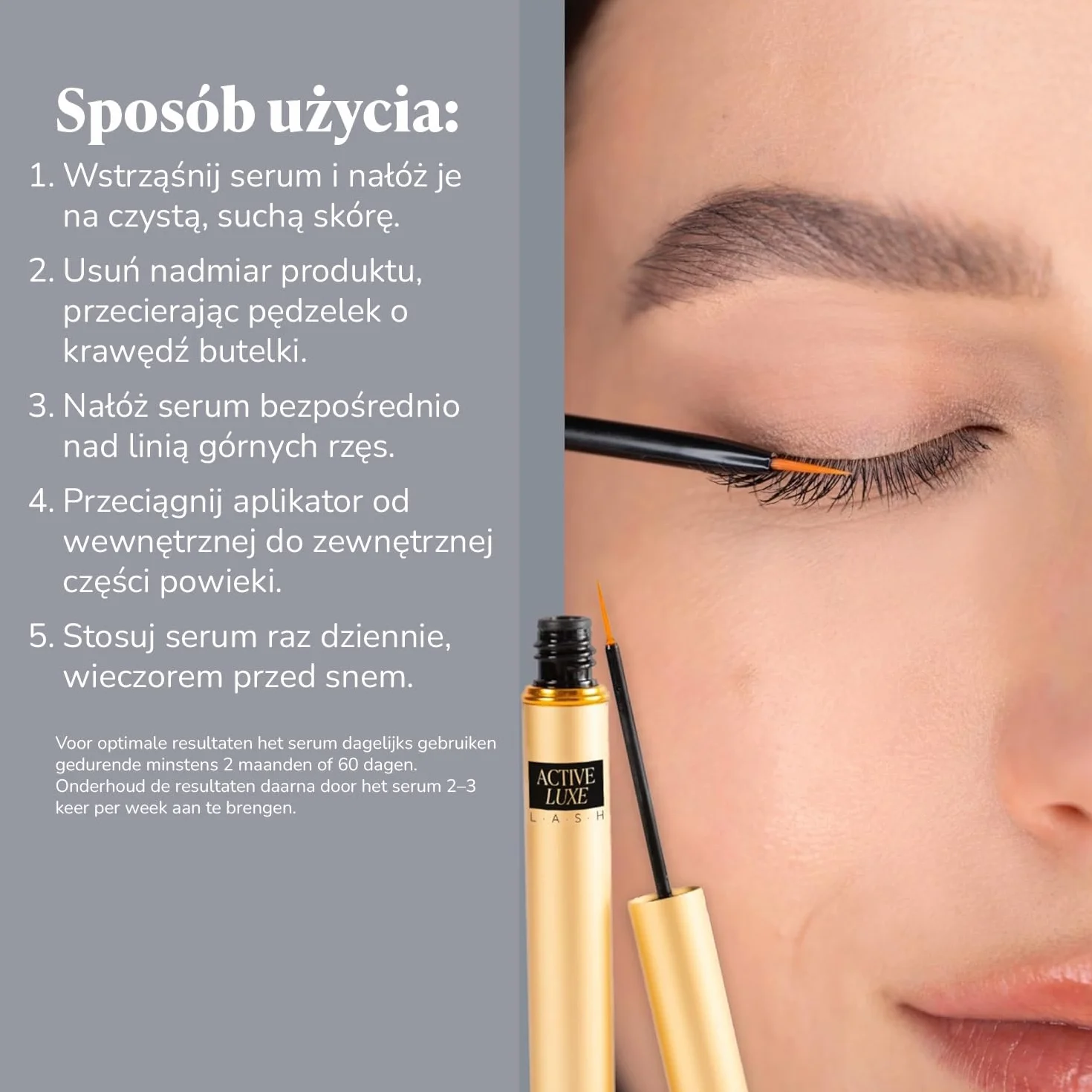 Active Luxe Serum do Rzęs – Serum na dłuższe, gęstsze i ciemniejsze rzęsy – Serum do rzęs bez hormonów, wegańskie i klinicznie testowane, 1,5 ml | Dłuższe, gęstsze i ciemniejsze rzęsy, bez hormonów, wegańskie, testowane klinicznie