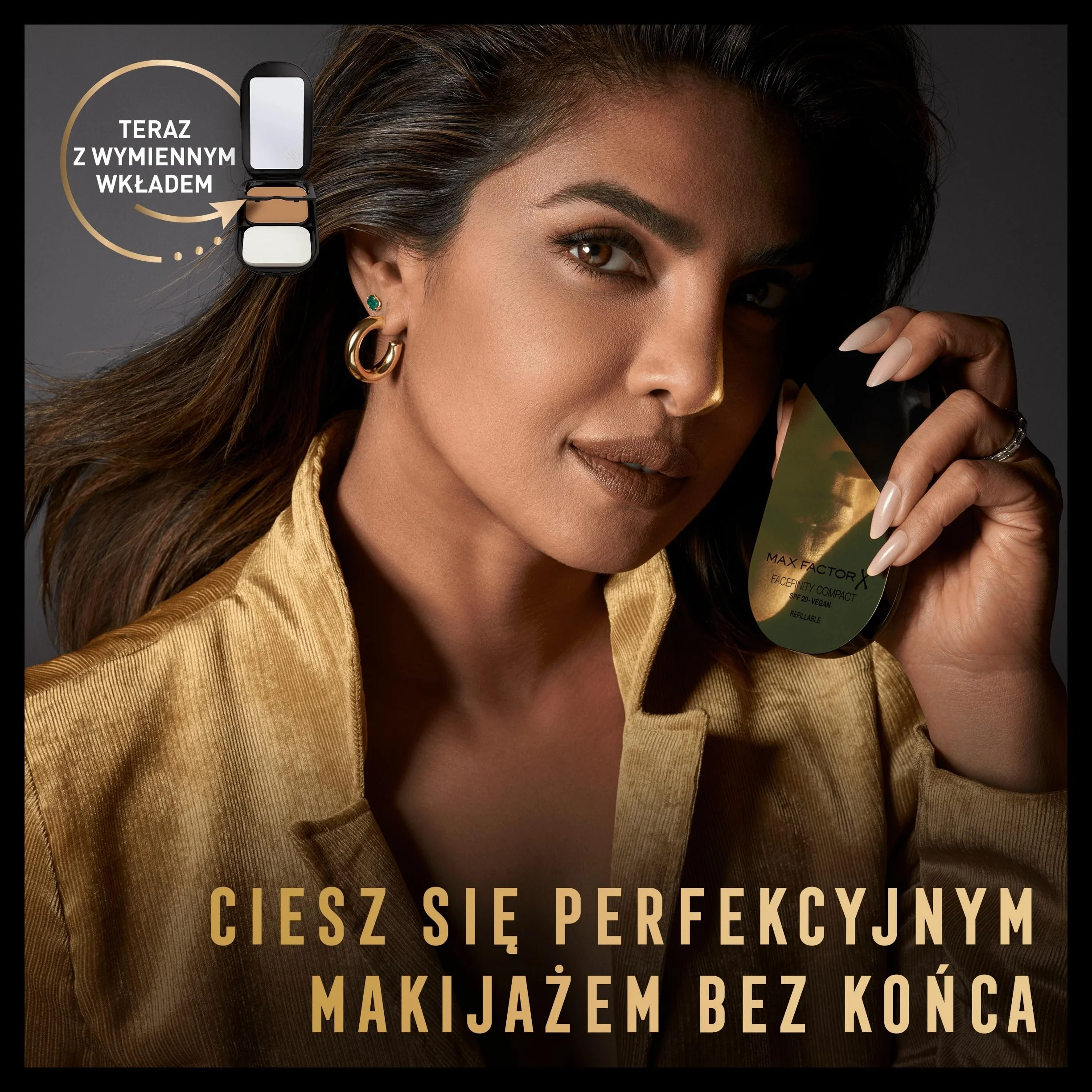 Max Factor Facefinity Compact Puder, 003 naturalna róża, 10 g