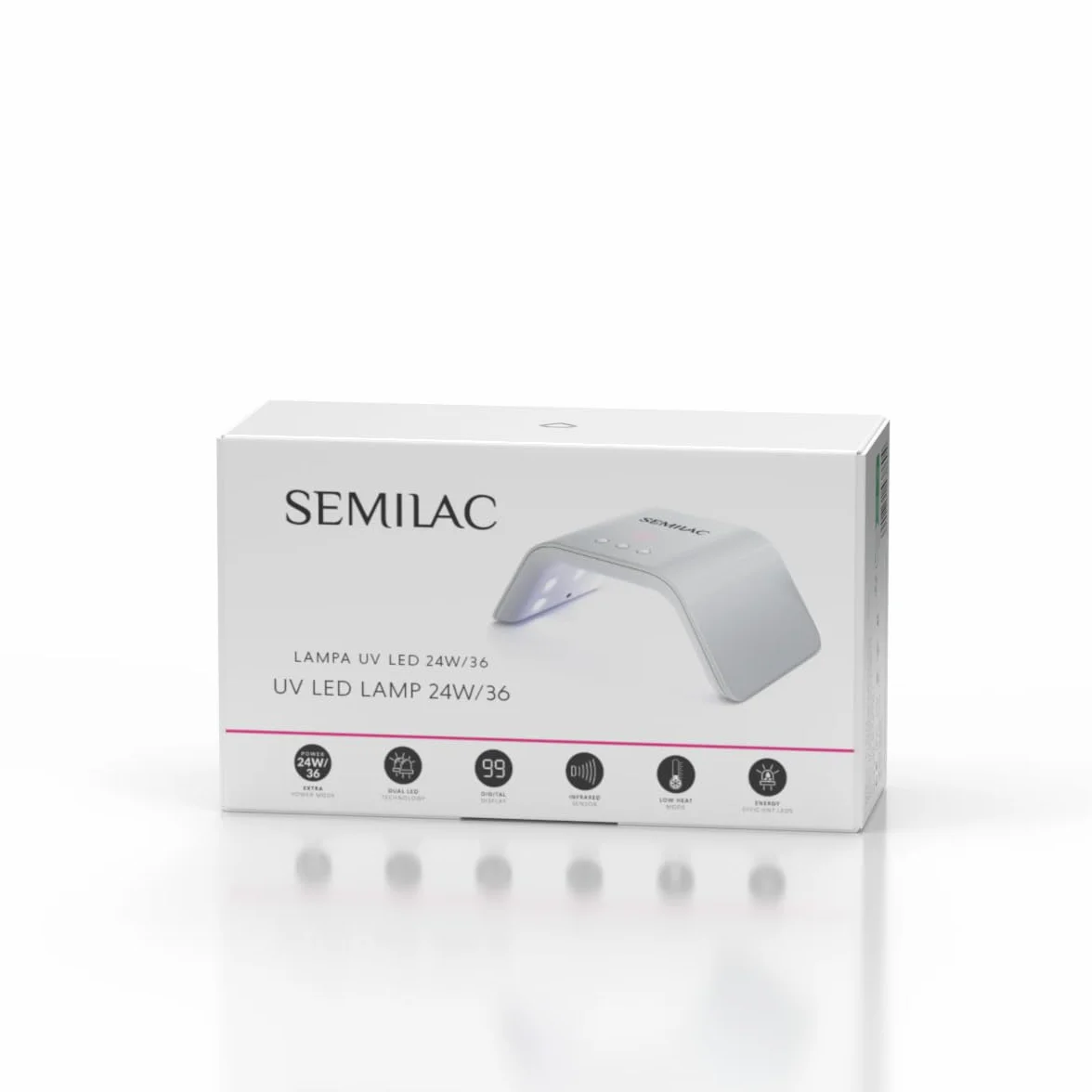 Semilac Kompaktowa Lampa UV LED Do Paznokci Manicure Hybrydowego 24W