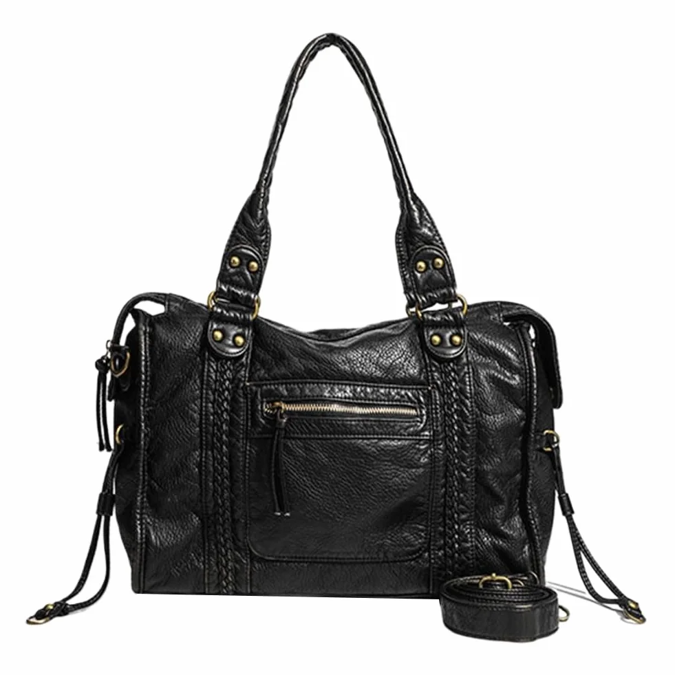 Torebka damska ze skóry PU Hobo Y2k torba na ramię duża torba w stylu vintage City Bag duża torba na ramię Slouchy Tote Bag Uni torba na ramię na zakupy w podróży
