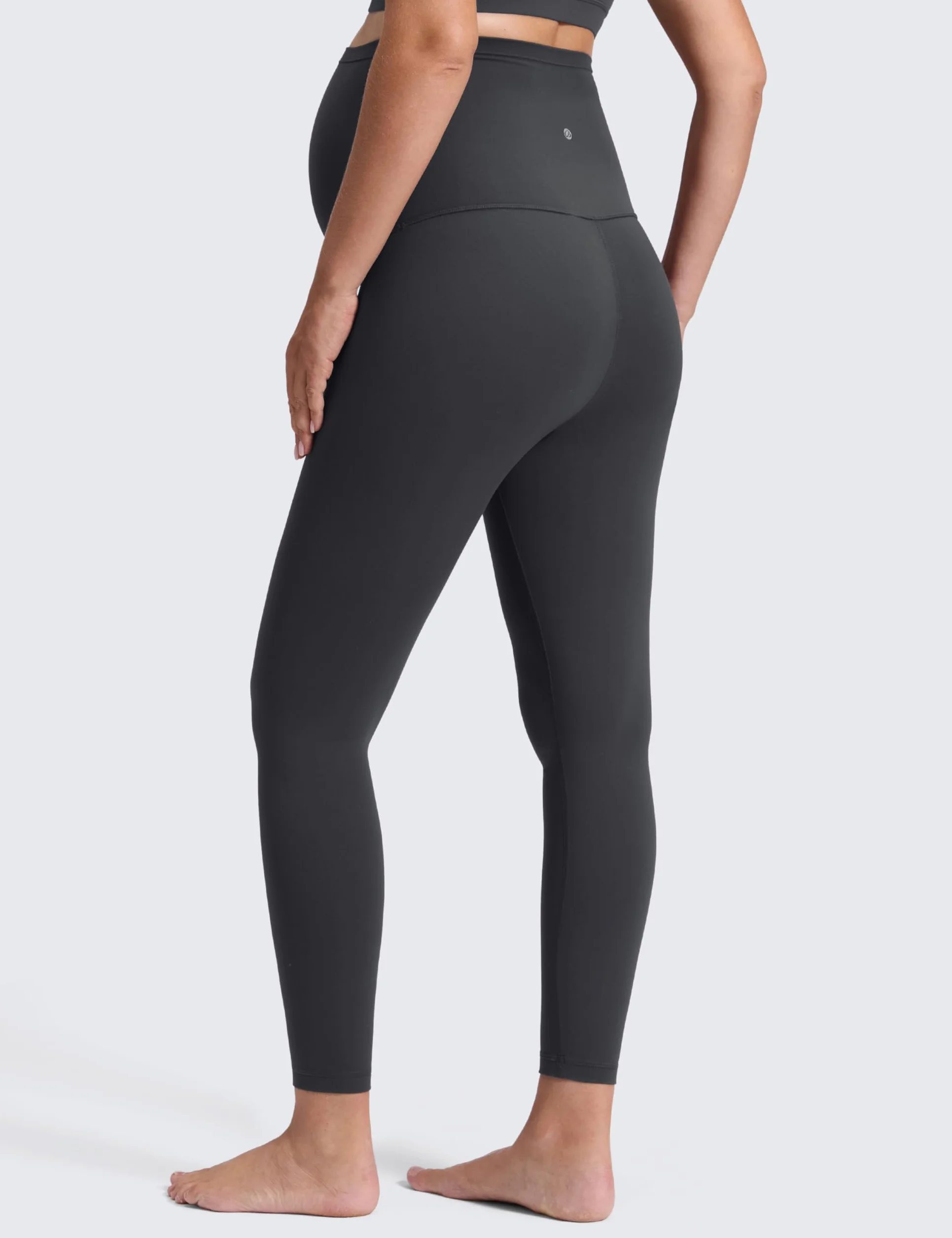 CRZ YOGA Damskie legginsy ciążowe Butterluxe 25/28" - Legginsy treningowe Over Bump Ciążowe spodnie do jogi z miękkim wsparciem brzucha