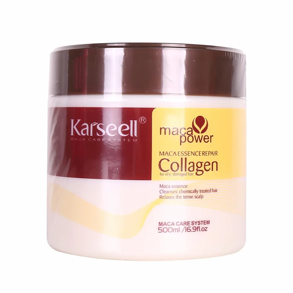 Karseell Kolagenowa Maska do Włosów 500ml, Głęboka Regeneracja do Pielęgnacji Włosów Kolagenowa Maska do Włosów Suchych Zniszczonych, Wszystkie Rodzaje Włosów