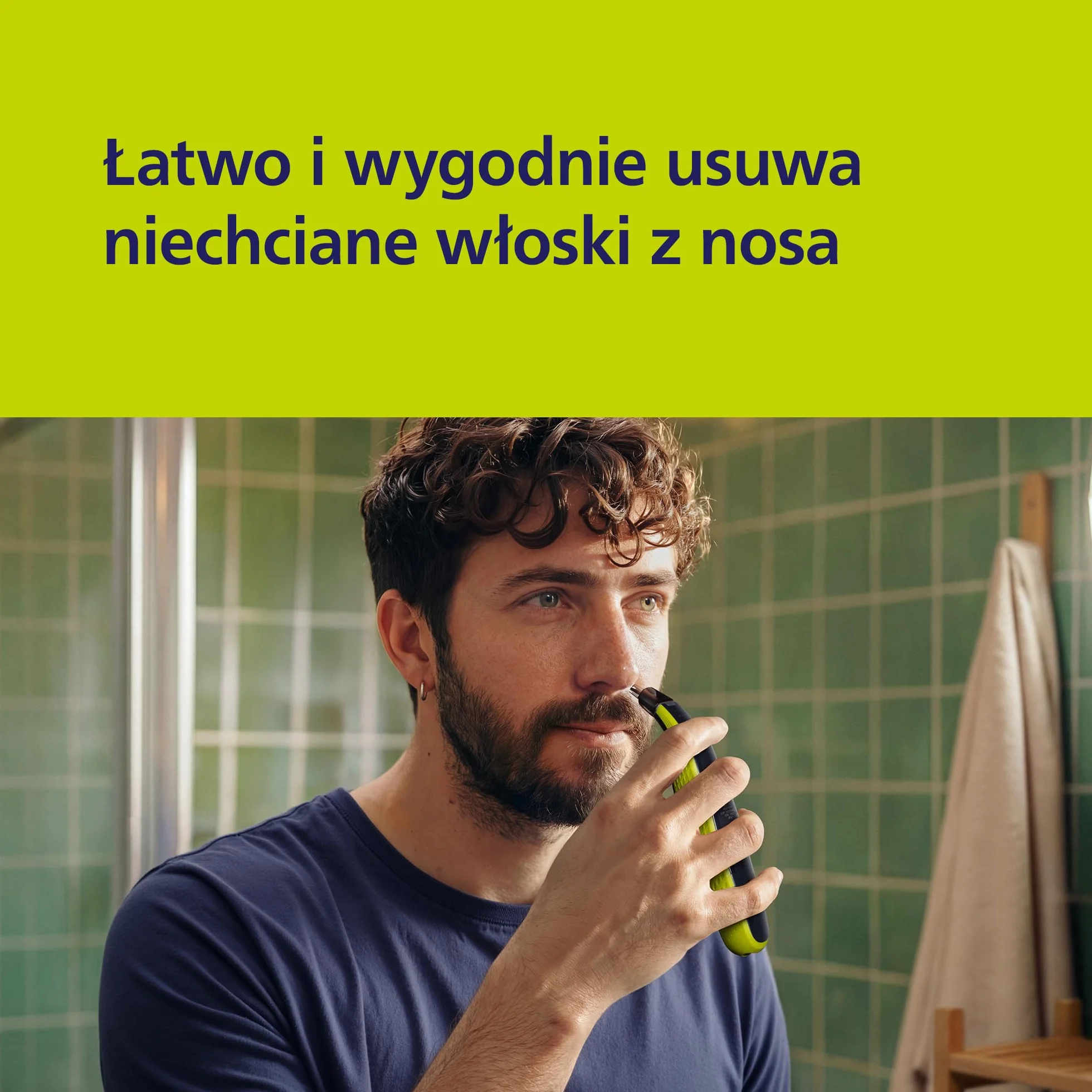 Nasadka trymera do nosa Philips OneBlade, kompatybilna ze wszystkimi uchwytami OneBlade, model QI100/50