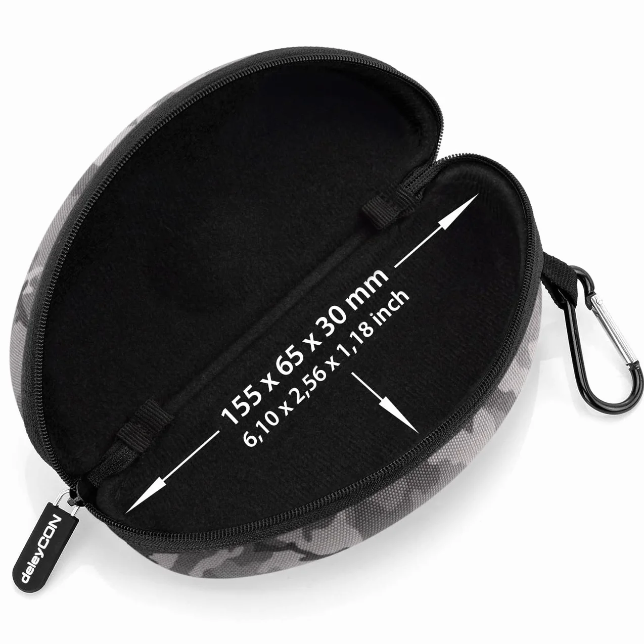 deleyCON Etui na Okulary Twardy Futerał Torba na Okulary Pudełko na Okulary Twarda Okładka Sportowe Rowerowe Okulary do Czytania Okulary Przeciwsłoneczne Ściereczka do Czyszczenia Okularów