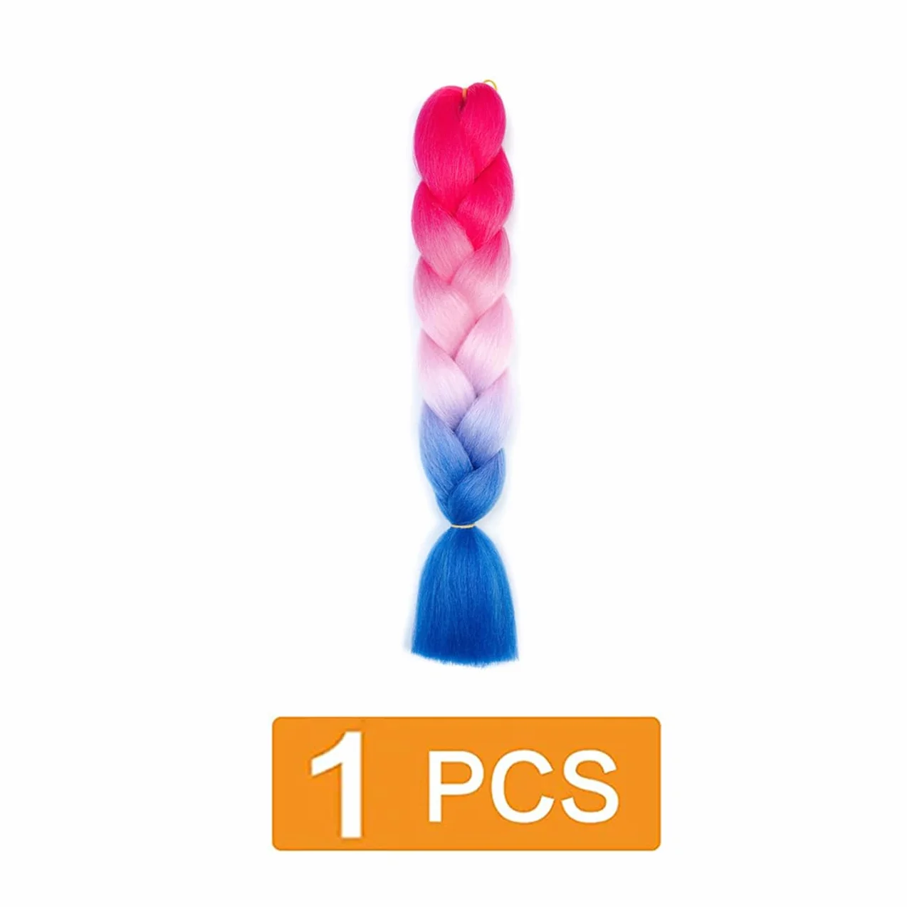 prinfantasy BZ112 Plecione włosy z końskim ogonem, warkocz, syntetyczne, plecione, kolorowe przedłużanie włosów, treska, BZ112