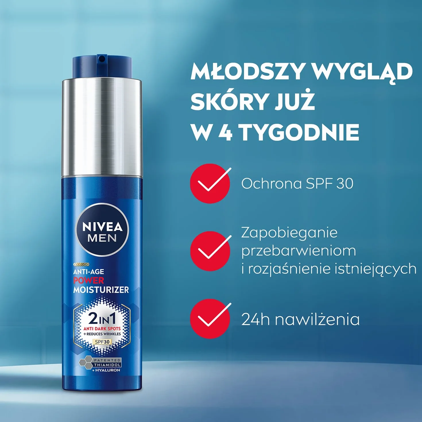 NIVEA MEN Anti-Age POWER Krem do twarzy dla mężczyzn SPF30 50 ml