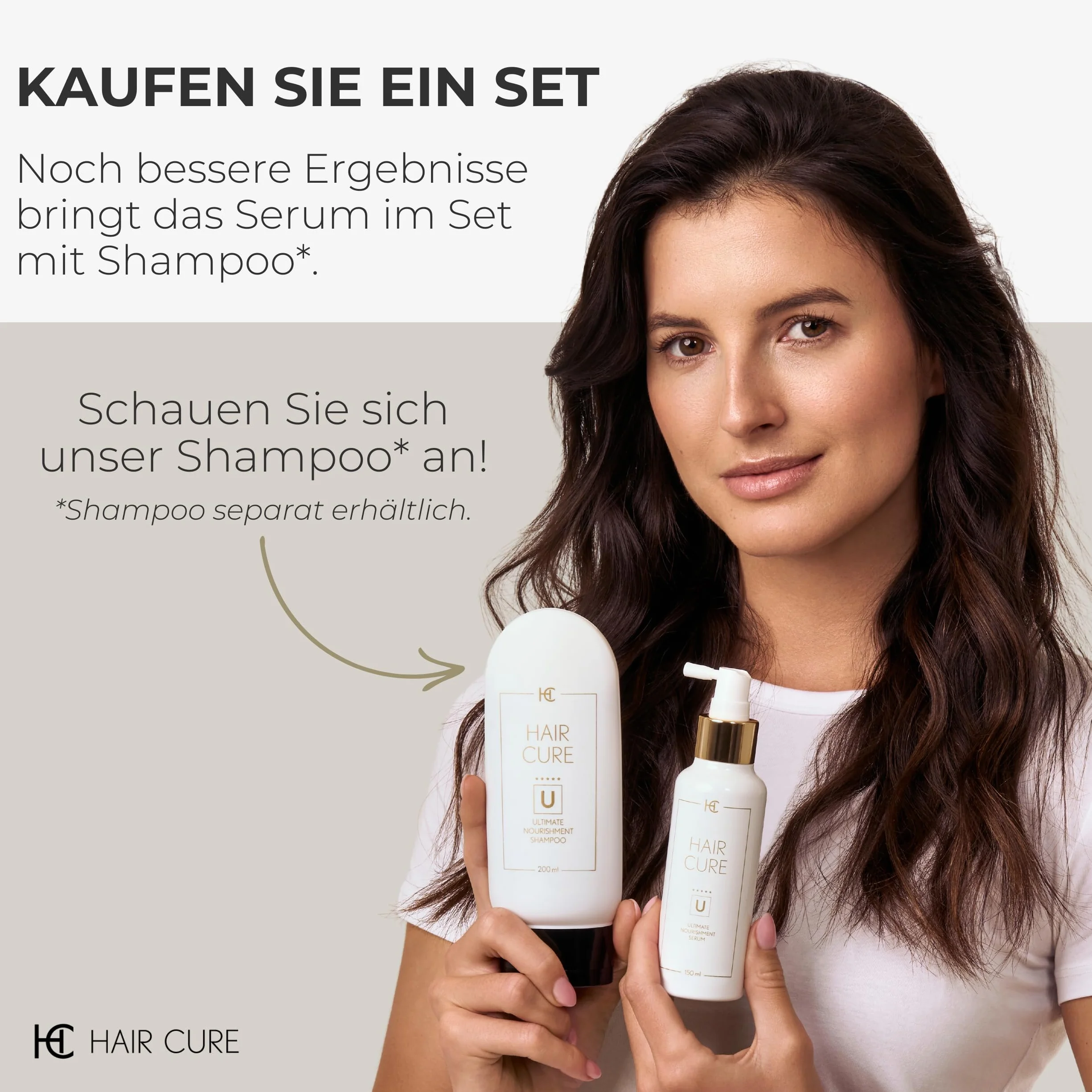 HAIR CURE Odżywcze Serum Przeciw Wypadaniu Włosów 150 ml - Ultramocna Kuracja Hamująca Łysienie - 16 Nanocząsteczkowe Składniki Aktywne i 3 peptydy biomimetyczne