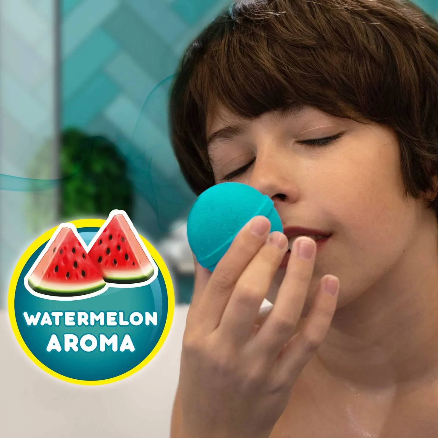 INKEE Fun Beach | Zestaw 3 Bomb do Kąpieli dla Dzieci z Figurkami Hipopotama, 3x Kule do Kąpieli z Niespodzianką, Aromat Arbuza, z Masłem Mango