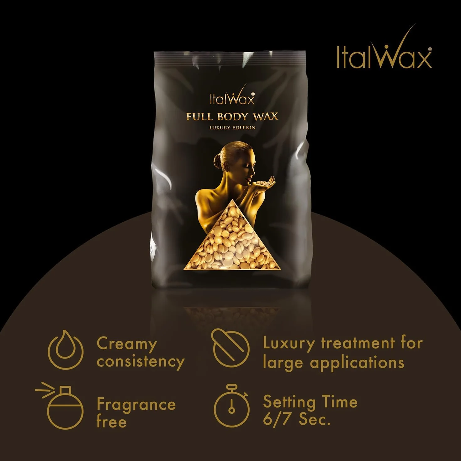 Italwax Luxury Full Body – 1 kg – perły woskowe do depilacji – syntetyczna formuła idealna do skóry wrażliwej – do całego ciała