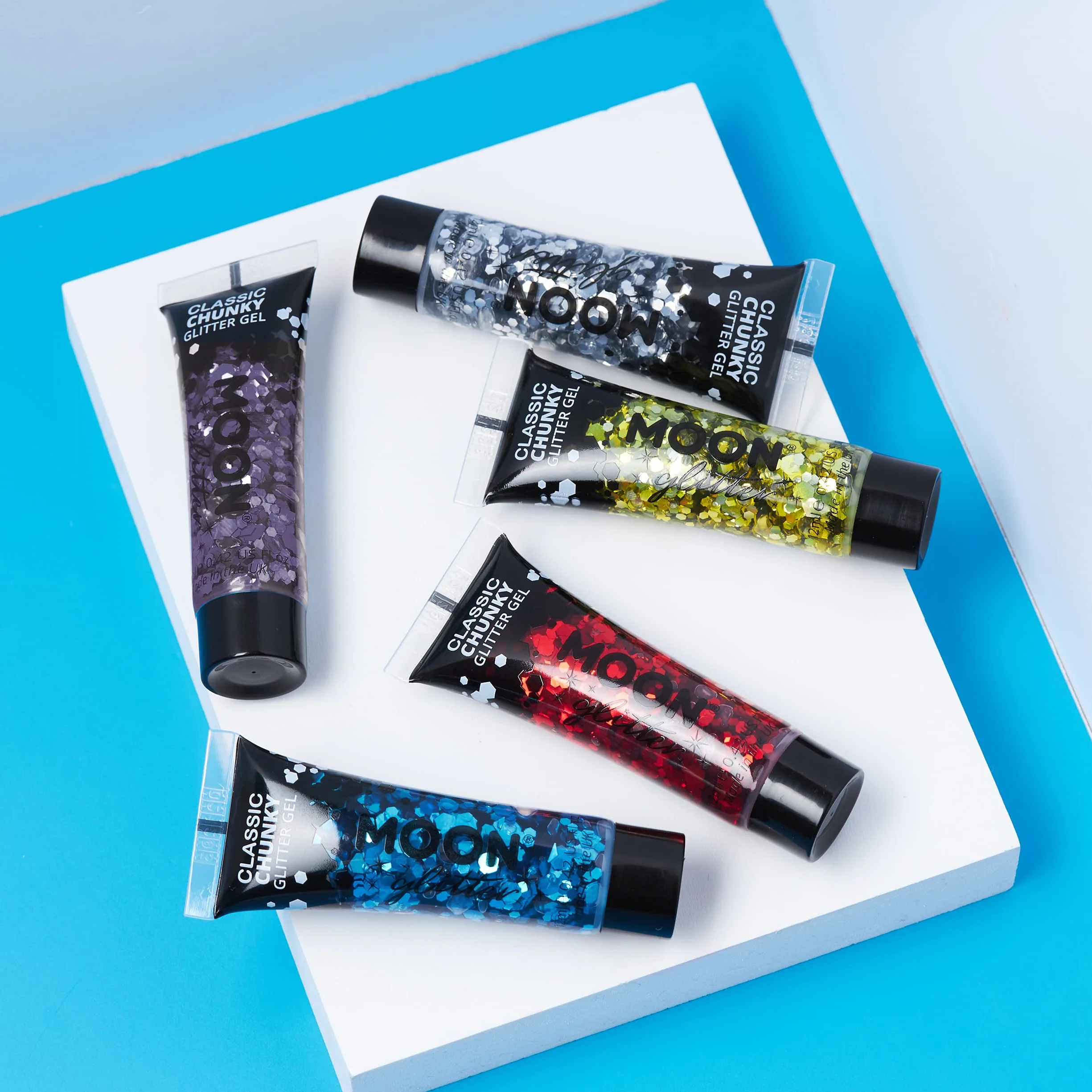 Moon Glitter Żel z klasycznym grubym brokatem 12 ml różowy