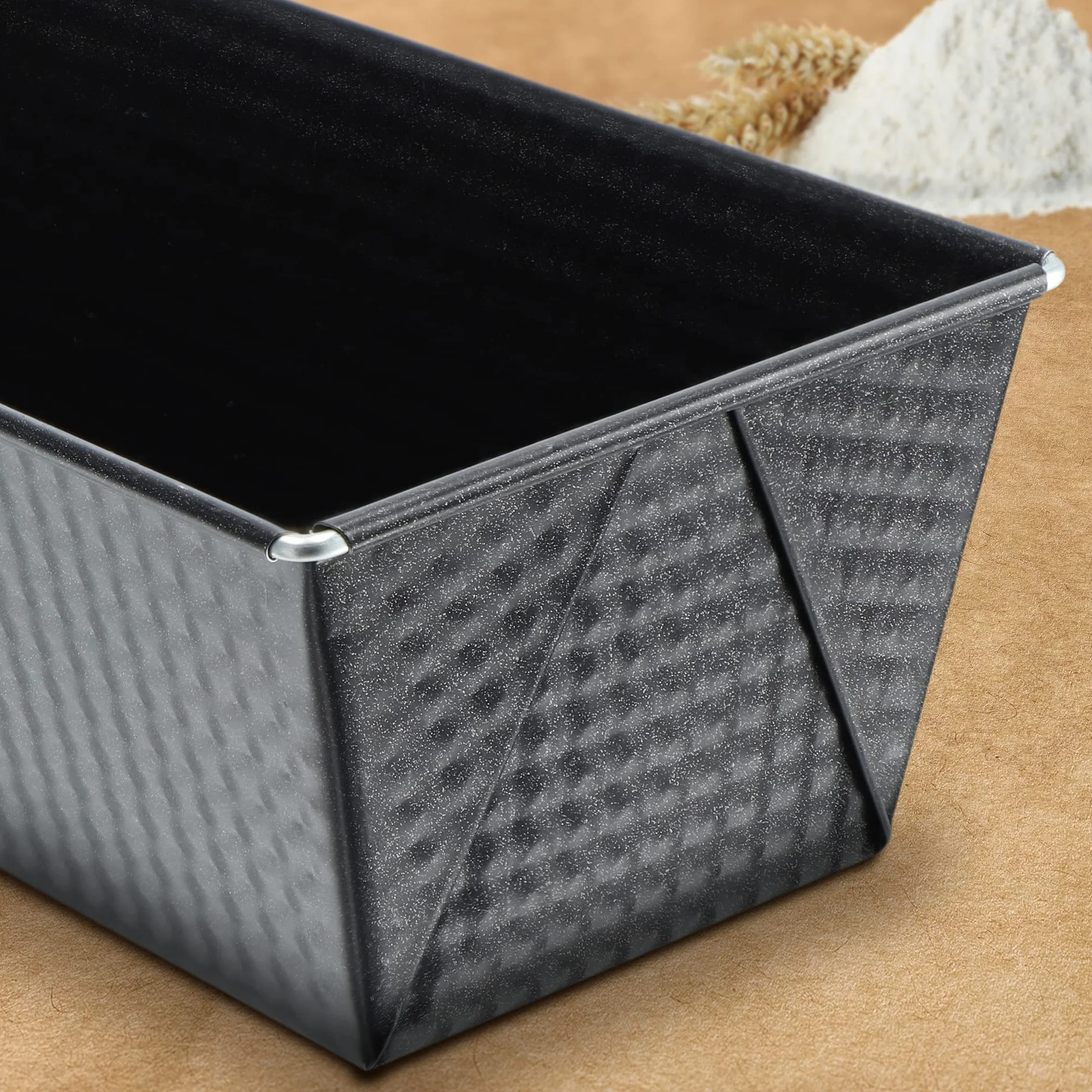 KADAX Keksówka prostokątna 35x12cm czarna, powłoka nieprzywierająca, równomierne nagrzewanie, do pieczenia chleba, keksów i pasztetów