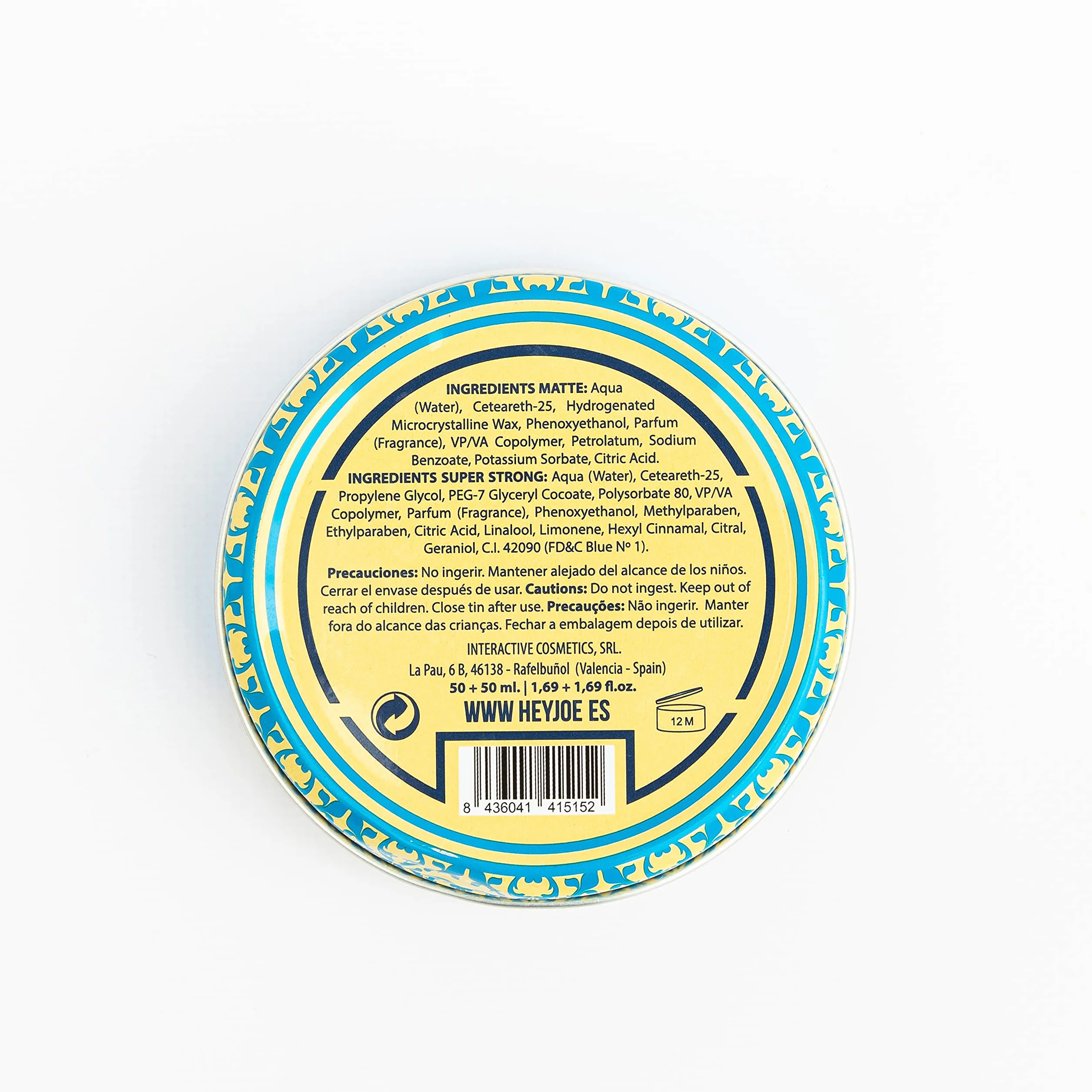 HEY JOE! - Oryginalne włosy Pomade Duo | Łączy żel z super mocnym utrwaleniem i matowym żelem - Opakowanie 100 ml