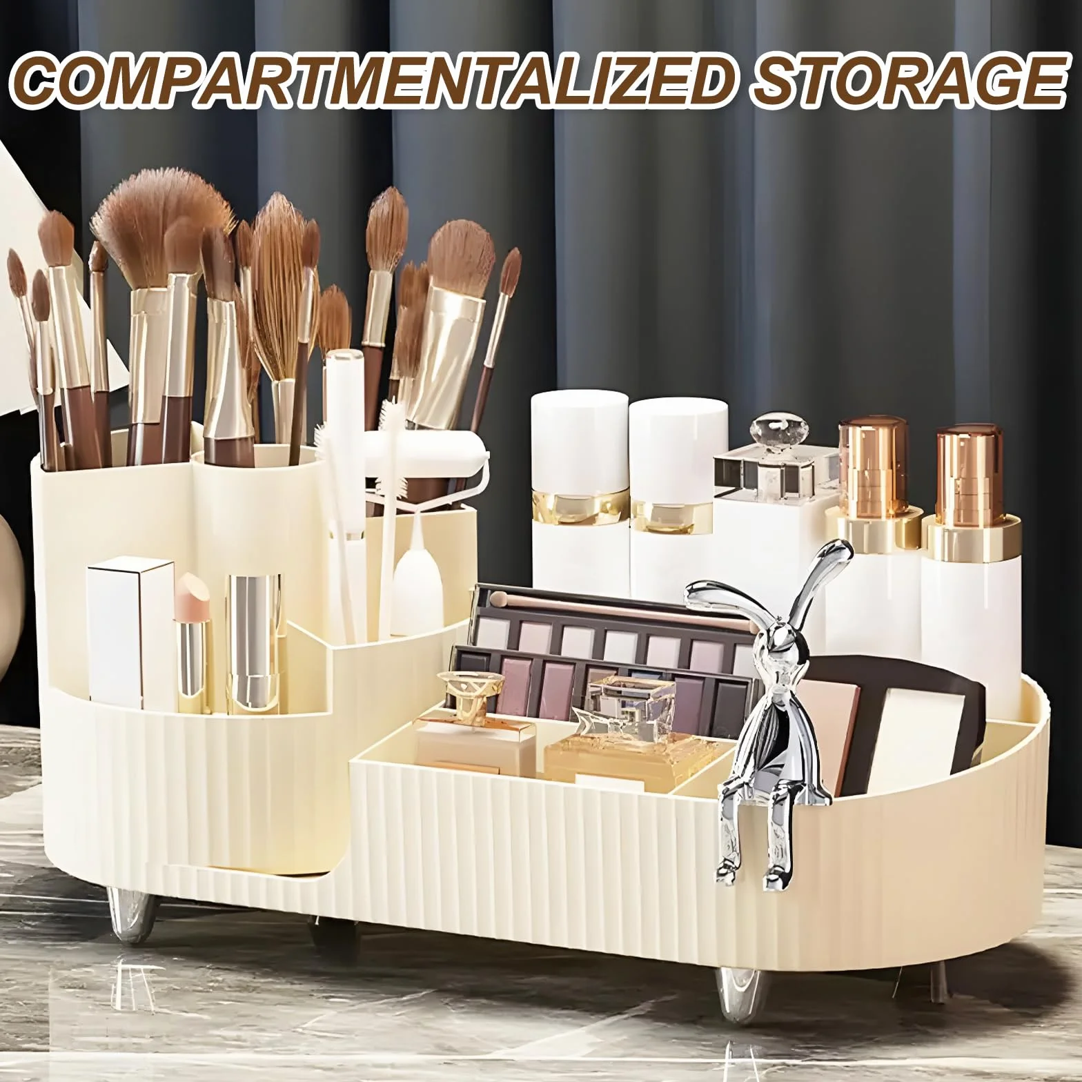Chiluxendo Organizer na kosmetyki, obracany o 360°, obrotowy Makijaż Organizer, Makeup Organizer