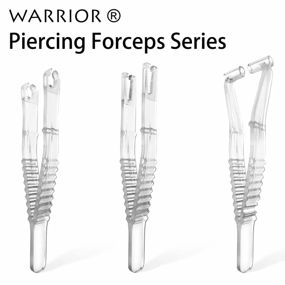Sterylne szczypce jednorazowe do przekłuwania plastiku 50 szt. łatwe do zginania szczypce jednorazowe Warrior Septum