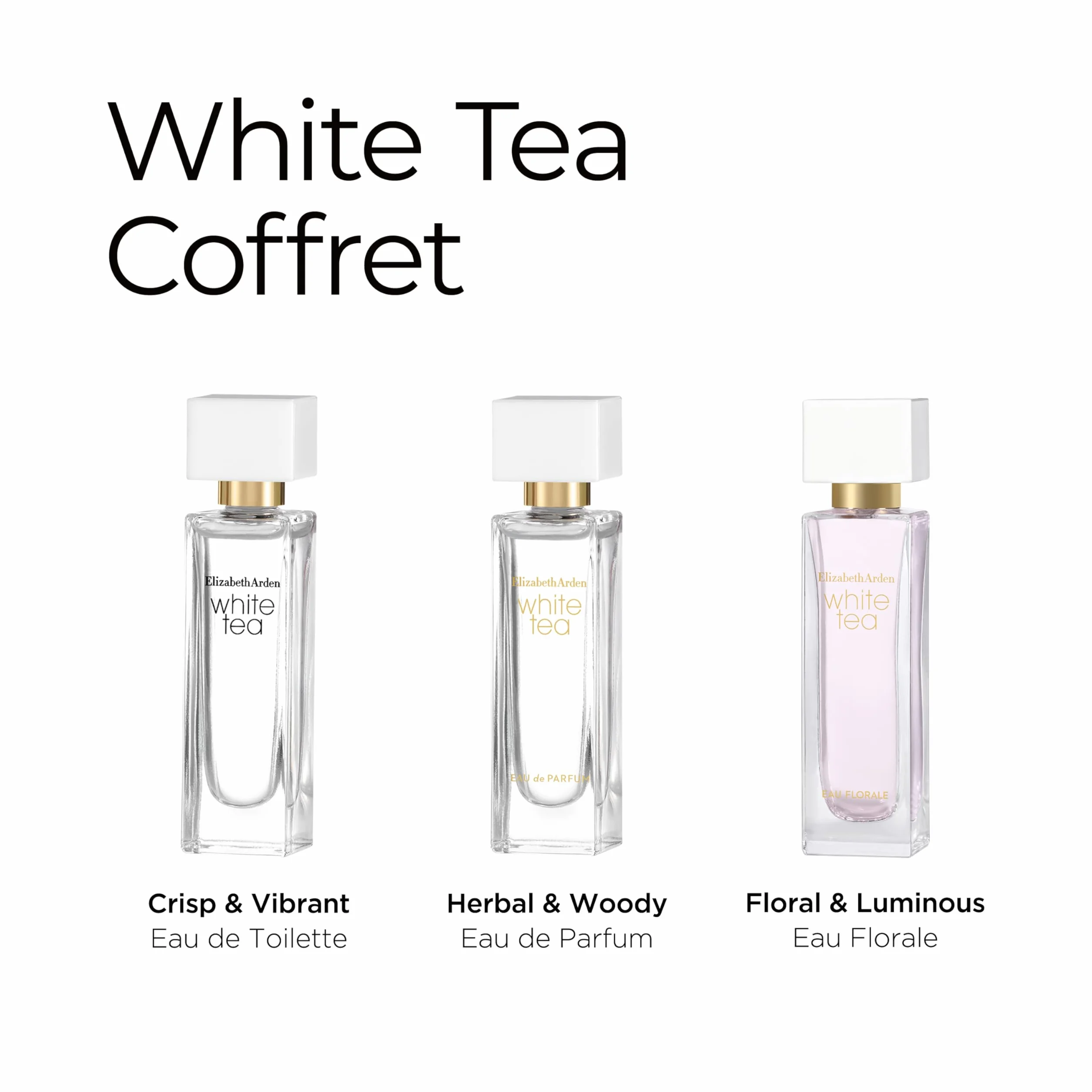 Elizabeth Arden White Tea zestaw upominkowy, kwiatowy i żywy zapach, 3 miniaturki po 10 ml, prezent dla kobiet