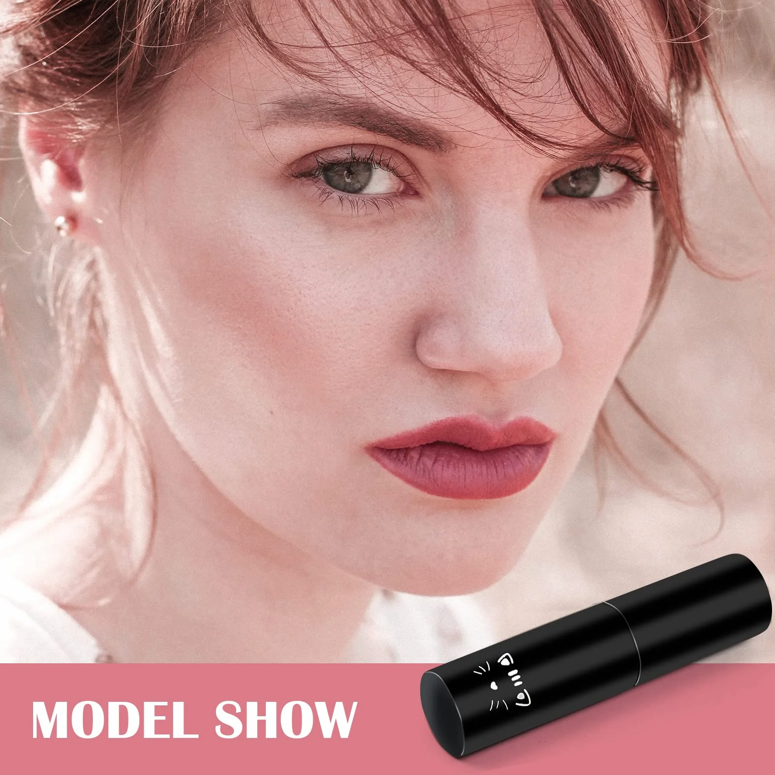 Peel Off Lip Stain Tint, Long Lasting Waterproof Liquid Lipstick, Non-stick Cup Lip Make-Up #Pink